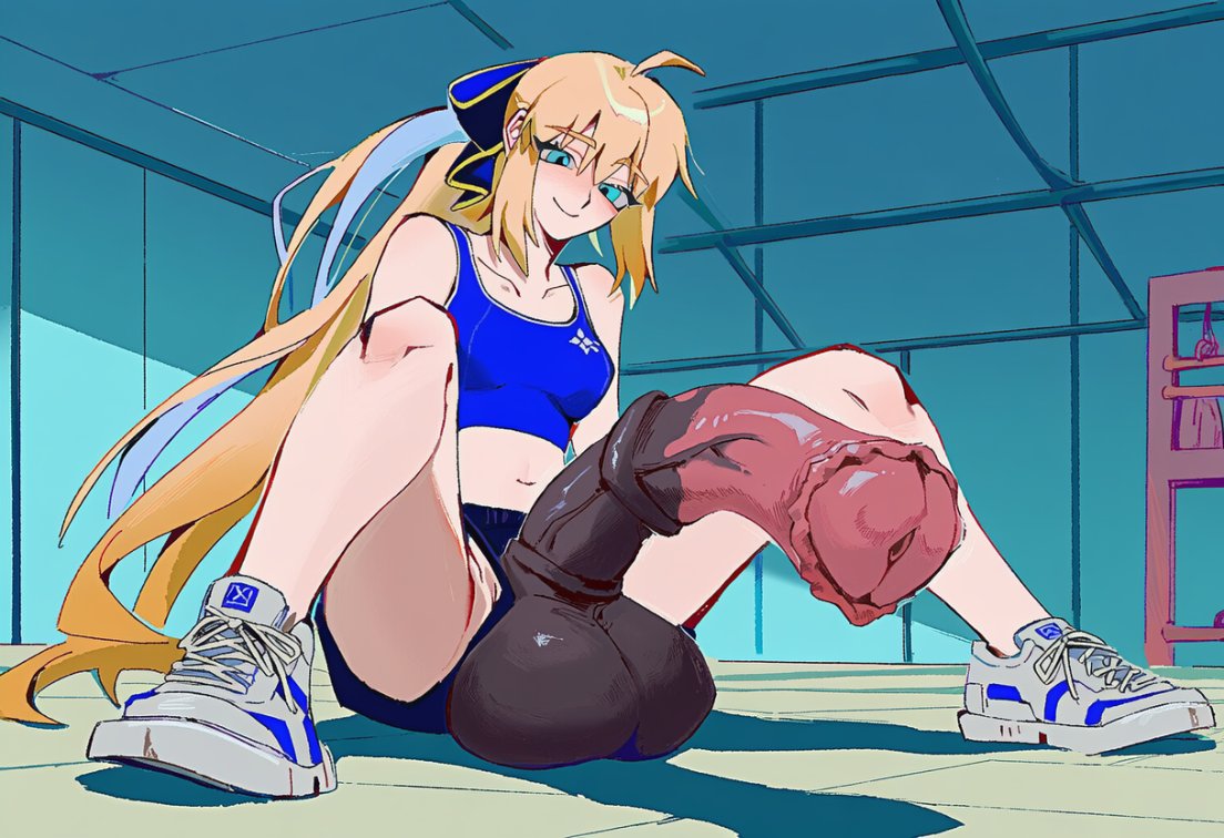 1futa 1girls 2d aesc_(fate) ahoge ai_generated animal_penis balls big_balls big_cock big_penis big_testicles blonde_hair blue_eyes blue_sports_bra blush breasts clothing_aside cock fate/grand_order fate_(series) futa_only futanari gigantic_balls gigantic_cock gigantic_penis gigantic_testicles green_eyes horse_penis horsecock horsecock_futa huge_balls huge_cock huge_testicles large_balls large_cock large_penis large_testicles long_hair looking_at_viewer massive_balls massive_cock massive_penis massive_testicles navel on_floor penis ponytail shoes shorts sitting sloppygallery small_breasts smile sneakers solo solo_futa sports_bra testicles thick_cock thick_penis thighs uncensored
