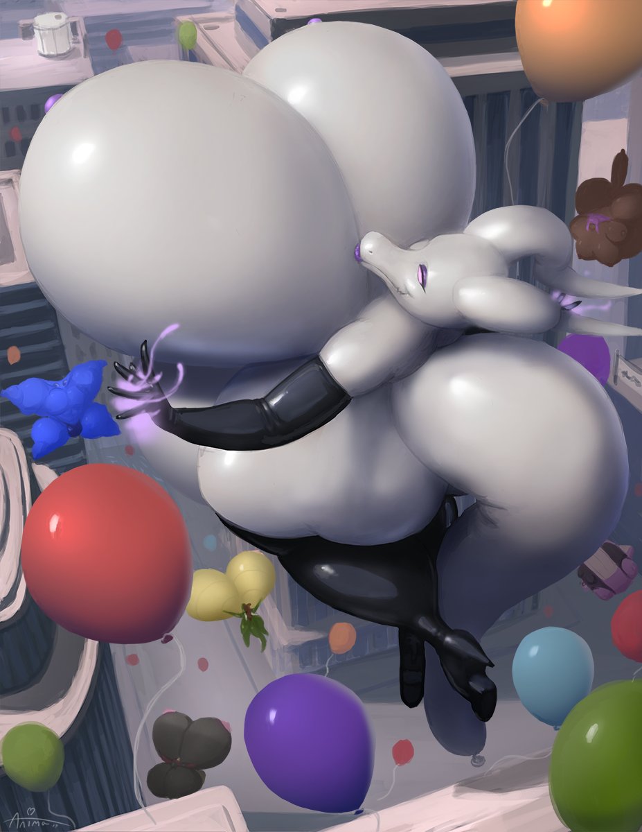 angela_(badgerben) animate_inanimate anthro balloon balloons big_breasts boris_(theboris) breasts city cleavage elbow_gloves female floating from_above furry gloves high_heels huge_breasts hyper_breasts large_breasts latex magic male multiple_females nude scalie smile solo_focus spherical_inflation suki_(milkybody) tara_(taranima) taranima thick_thighs thighhighs thighs