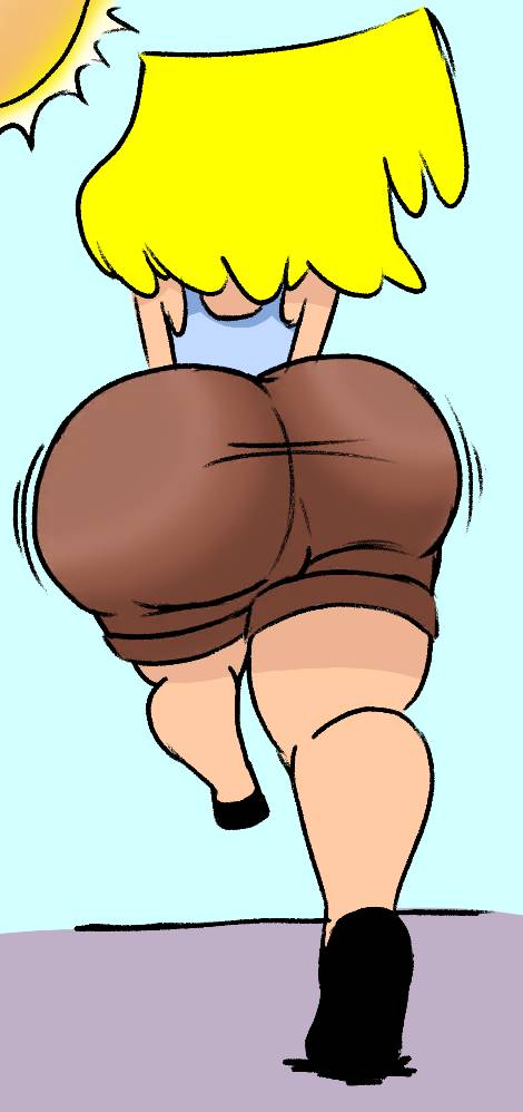 1girls, big ass, big butt, blonde female, blonde hair, blonde hair female, blonde-haired female, color edit, colored, colored sketch, colorshun, distancedpsyche, lori loud, nickelodeon, short hair, solo, solo female, solo focus, the loud house