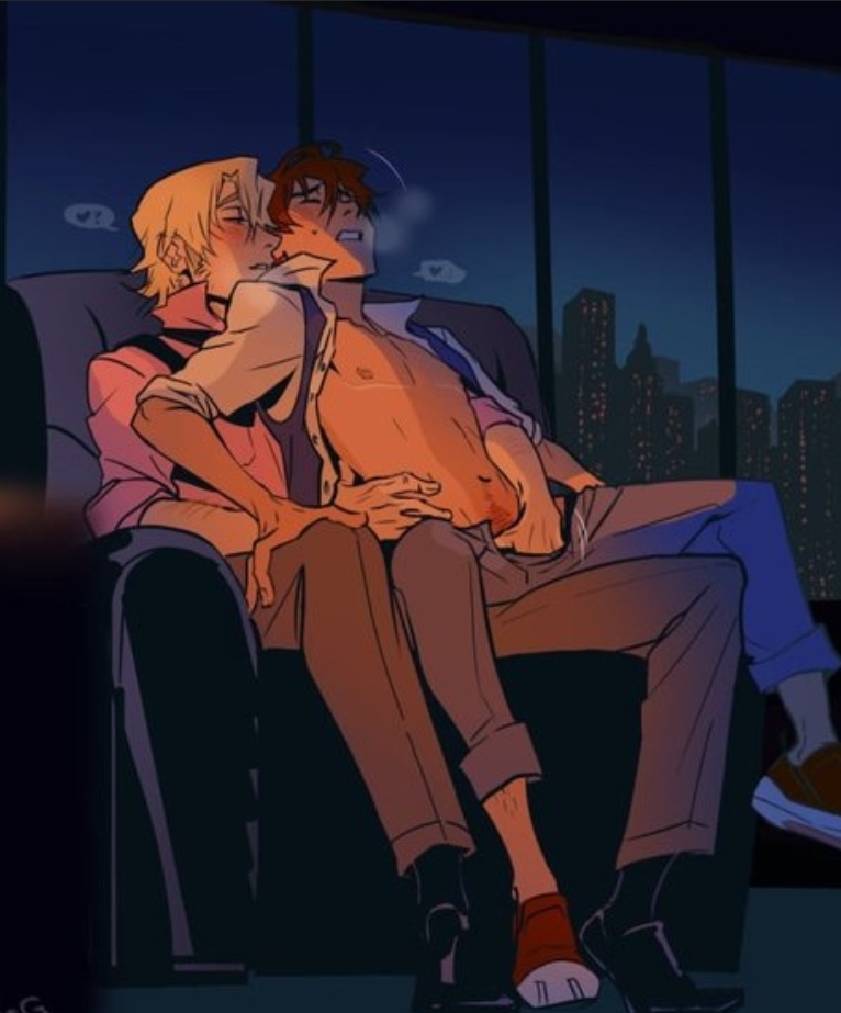 2boys, cuntboy, fingering, ftm, great pretender, hand in pants, laurent thierry, makoto edamura, rubbing pussy, sitting on lap