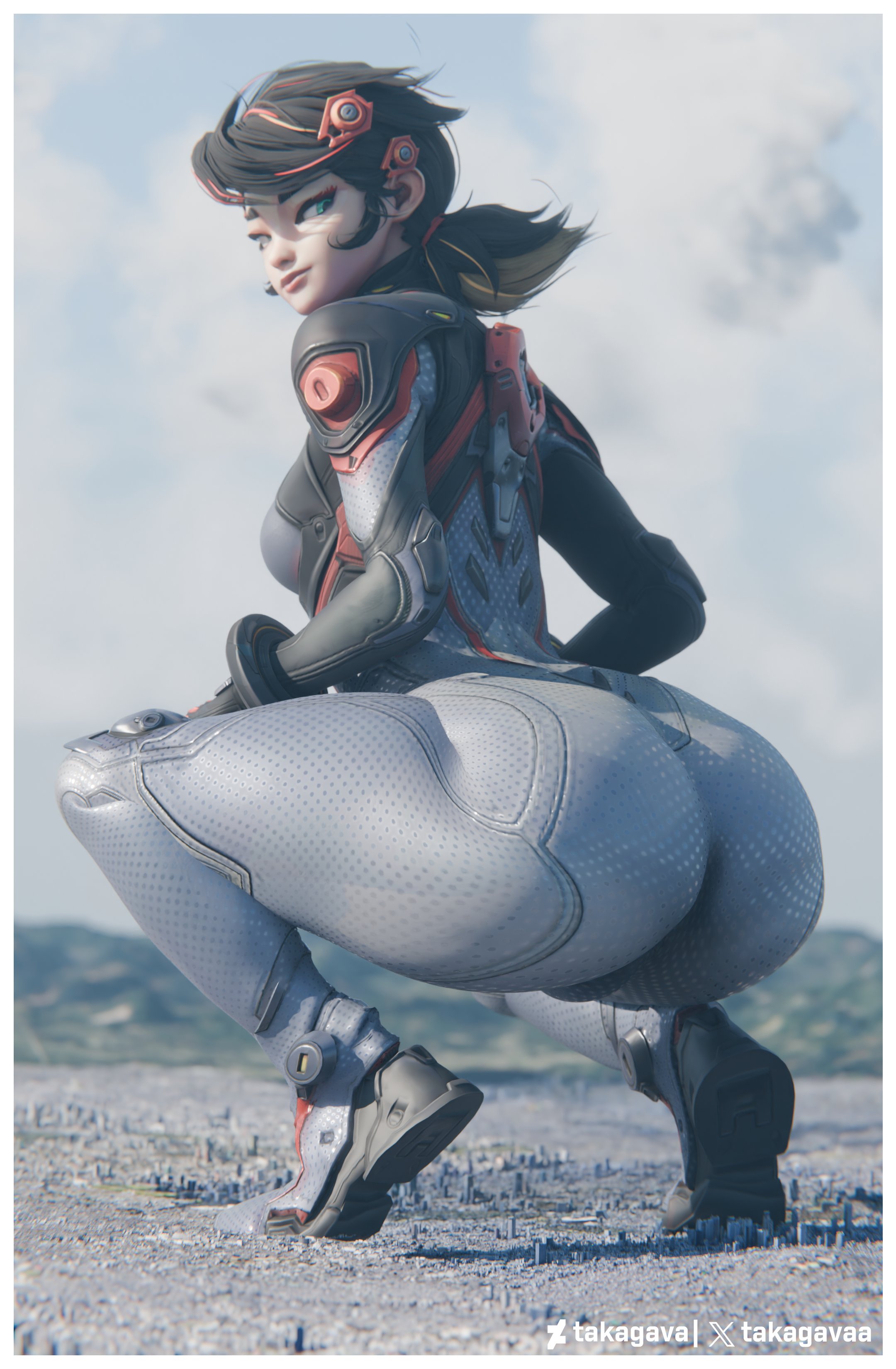 1girls, 3d, 3d (artwork), asian, asian female, ass, big ass, big butt, black hair, black hair female, bodysuit, butt, female, female focus, female only, fully clothed, giant female, giant woman, giantess, huge ass, huge butt, japanese, japanese female, light skin, light-skinned female, marvel, marvel comics, marvel rivals, peni parker, peni parker (marvel rivals), plug suit, plugsuit, solo, solo female, solo focus, spider-man (series), takagava, takagavaa, thick thighs, thighs, video game character