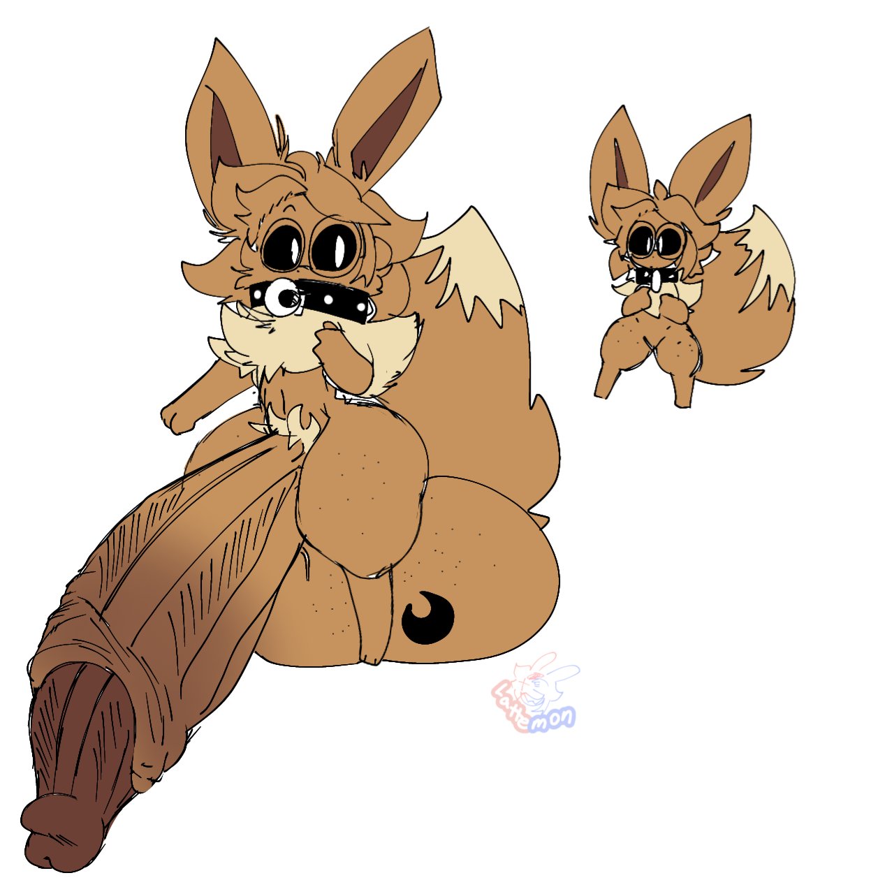 big_penis eevee huge_cock hyper_penis lattemon lattemon_(character) penis pokemon pokemon_(species) tagme thick_thighs wide_hips