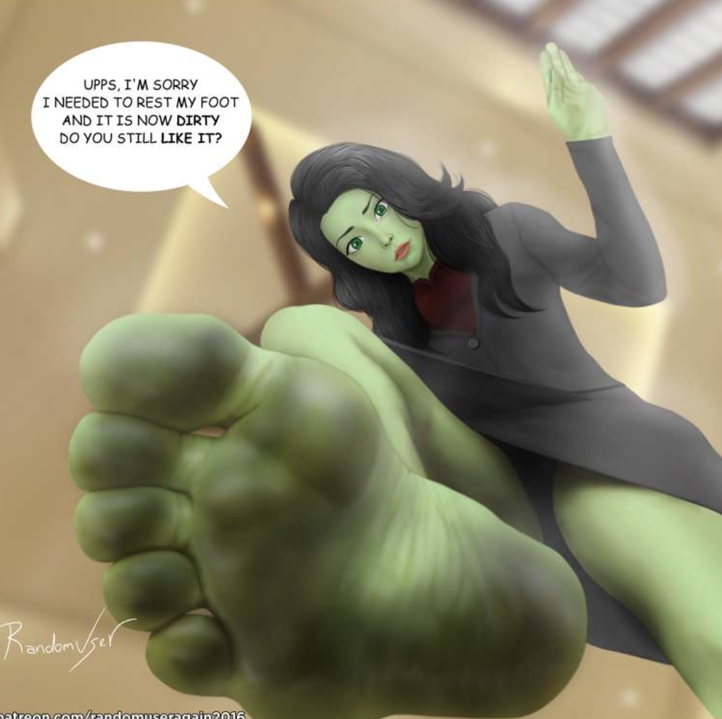 degradation dirty_feet feet fetish foot_fetish humiliated humiliating humiliation humiliation_fetish lesbian_domination marvel marvel_cinematic_universe marvel_comics she-hulk she-hulk:_attorney_at_law smelly_feet socks yuri