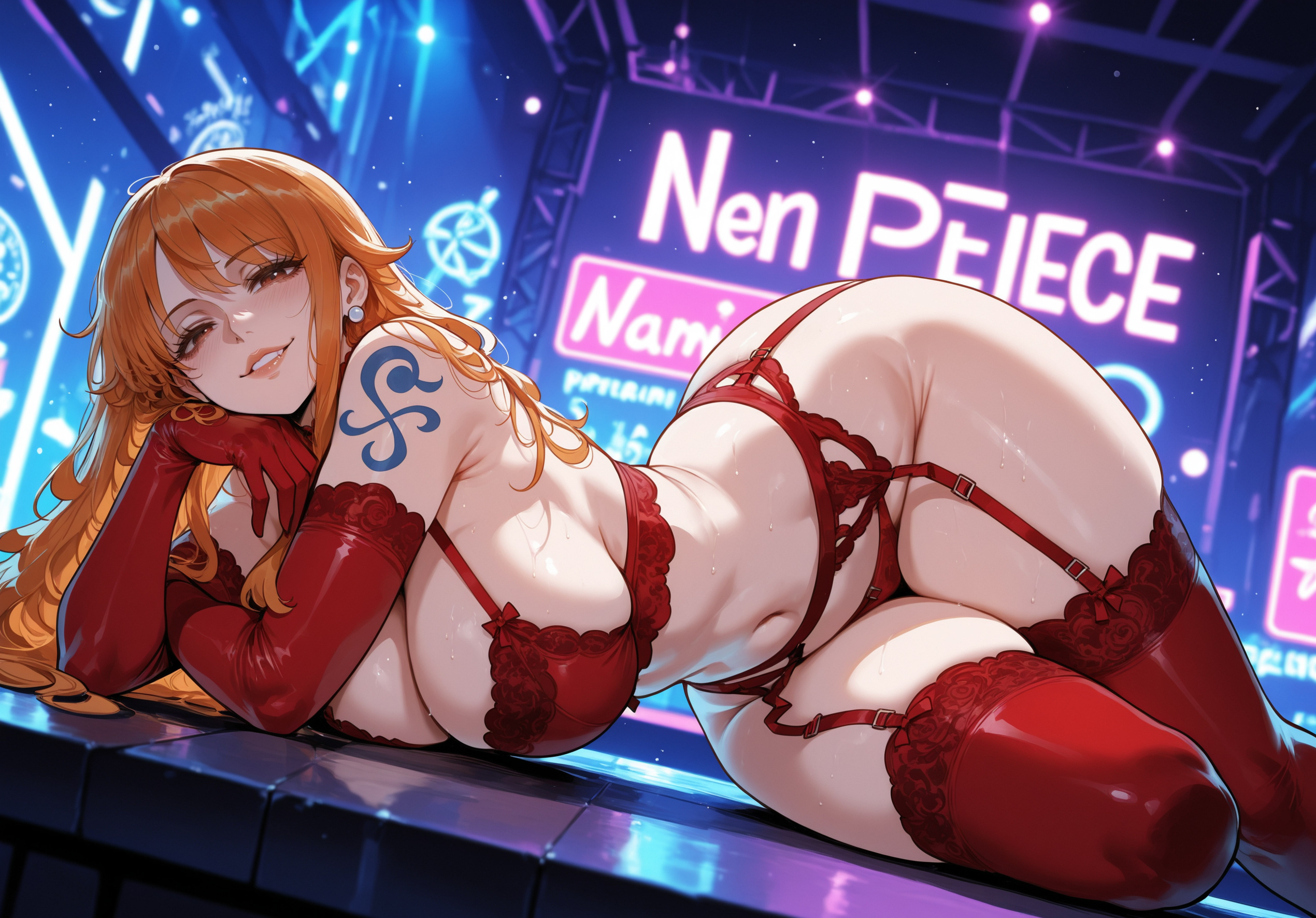 1girls, ai generated, ass, ass grab, big, big ass, big breasts, big butt, big thighs, breasts, clothing, cute, female, female only, focus, huge, huge ass, huge breasts, huge butt, huge thighs, legs, miyuai, nami (one piece), one piece, red clothing, sexy, sexy body, sexy pose, solo, thick, thick ass, thick butt, thick hips, thick thighs, thighs