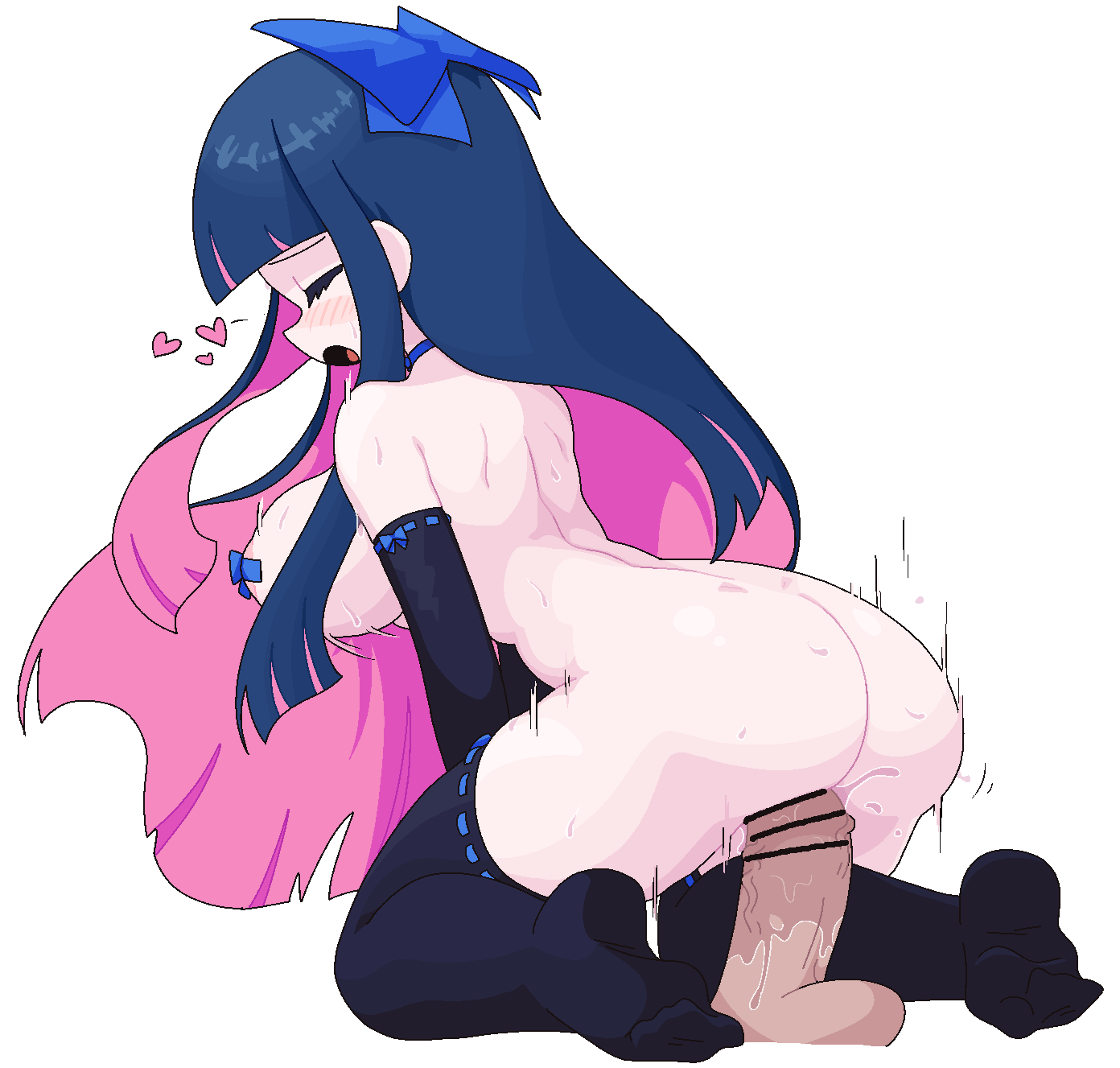 angel angel_girl ass completely_nude completely_nude_female cowgirl_position nipples panty_&_stocking_with_garterbelt penis pixel_art pussy stocking_anarchy sub-neamo tagme vaginal_sex