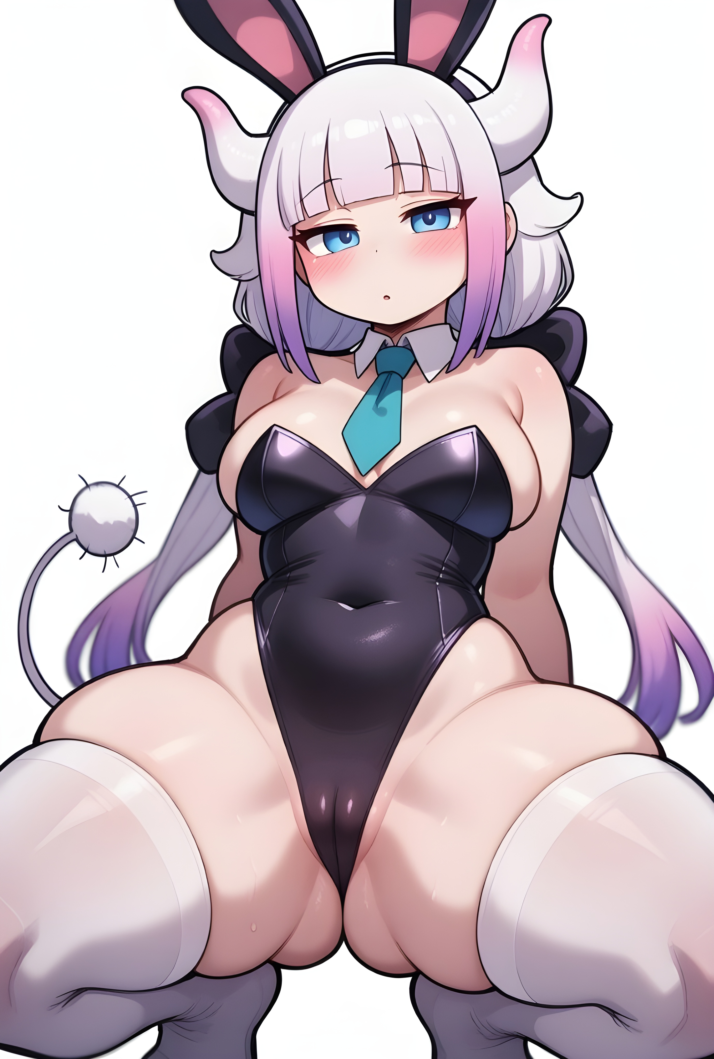 1girls, aged up, ai generated, bedroom eyes, big ass, big breasts, big butt, brasil louco, bubble ass, bubble butt, bunny costume, bunny ears, bunnysuit, clothed, clothed female, curvaceous, curvy, curvy body, curvy female, curvy figure, female, female focus, female only, full body, full clothed, fully clothed, gigantic ass, huge breasts, kanna kamui, kobayashi-san chi no maidragon, large ass, looking at viewer, seducing, seducing viewer, seductive, seductive look, seductive pose, seductive smile, sexy, sexy body, sexy pose, shortstack, simple background, solo, solo female, solo focus, tagme, thick, thick ass, thick body, thick butt, thick legs, thick thighs, white background