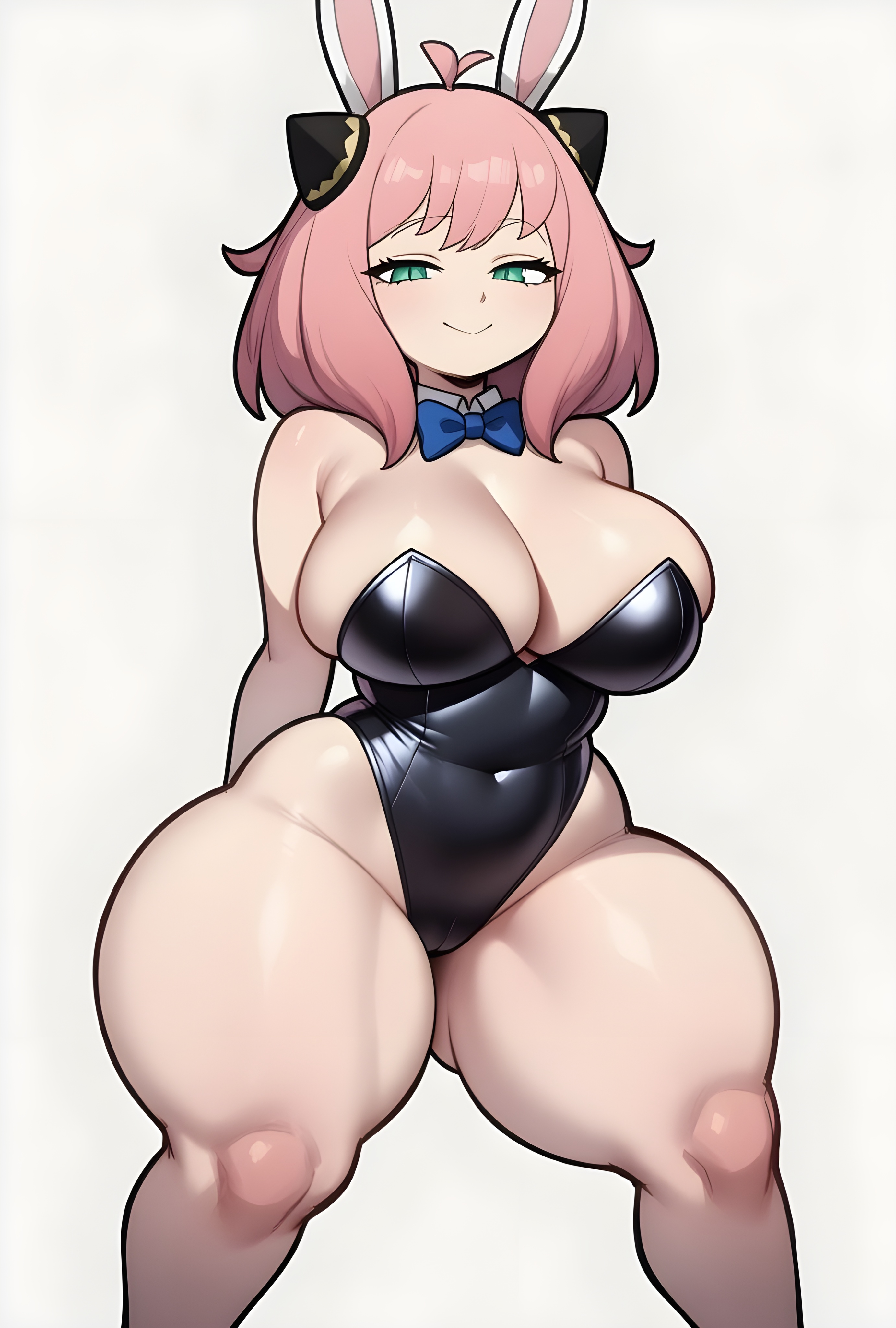 1girls, aged up, ai generated, anya forger, bedroom eyes, big ass, big breasts, big butt, brasil louco, bubble ass, bubble butt, bunny costume, bunny ears, bunnysuit, clothed, clothed female, curvaceous, curvy, curvy body, curvy female, curvy figure, female, female focus, female human, female only, full body, full clothed, fully clothed, gigantic ass, huge breasts, large ass, looking at viewer, seducing, seducing viewer, seductive, seductive look, seductive pose, seductive smile, sexy, sexy body, sexy pose, shortstack, simple background, solo, solo female, solo focus, spy x family, tagme, thick, thick ass, thick body, thick butt, thick legs, thick thighs, white background