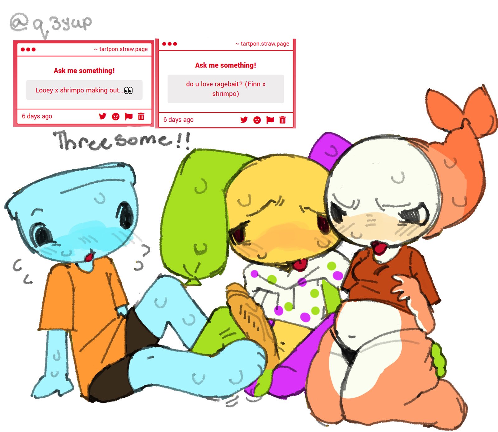 2d, 3boys, dandy's world, dandys world, finn (dandy's world), jpeg, jpg, jpg file, looey (dandy's world), male, male only, q3yup, roblox, roblox game, robloxian, shrimpo (dandy's world), tagme