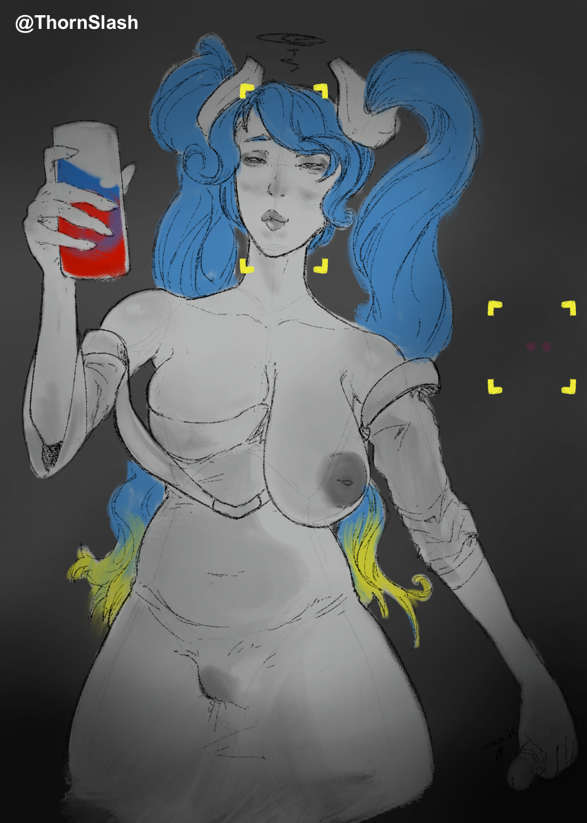 1futa areolae bare_shoulders big_breasts blue_hair blush bulge bulge_through_clothing camera_overlay chubby chubby_futanari darkness dress drink_in_hand drinking drunk dyed_hair futanari hair_ornament inverted_nipples jerking jerkingoff_another league_of_legends lips long_hair penis_grab plump sagging_breasts sona_buvelle thick_thighs thighs tight_clothing tight_dress unaware wardrobe_malfunction