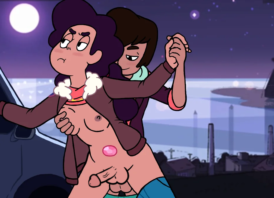 1boy 1futa anal blush car cartoon_network edit futa_on_male futanari gem_(species) intersex kevin_(steven_universe) male male_on_futa steven_universe stevonnie