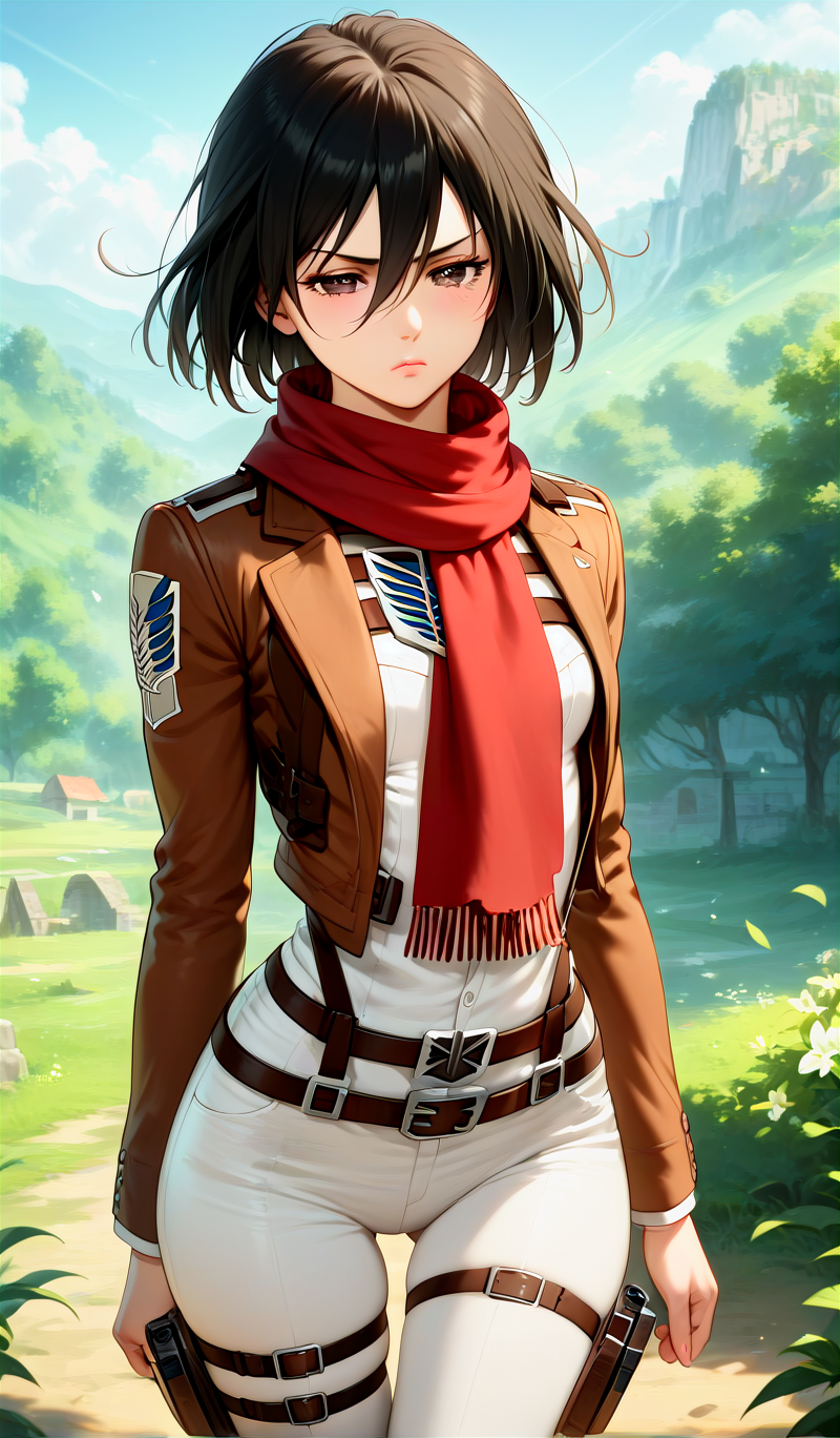 ai_generated ass_visible_through mikasa_ackerman perfect_body shingeki_no_kyojin teenage_girl thighs