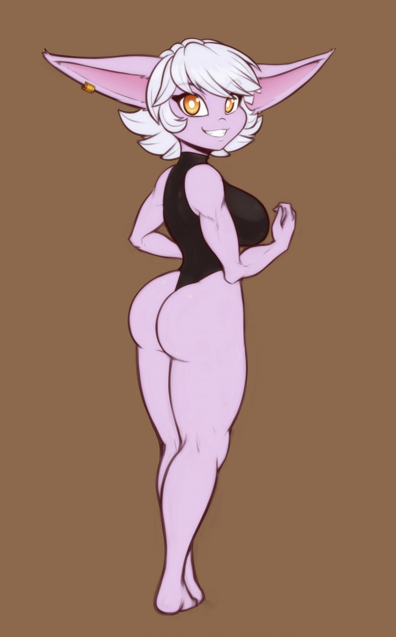 ass, bodysuit, breasts, female, female only, league of legends, looking at viewer, riot games, scorpdk, solo, thighs, tristana, yordle