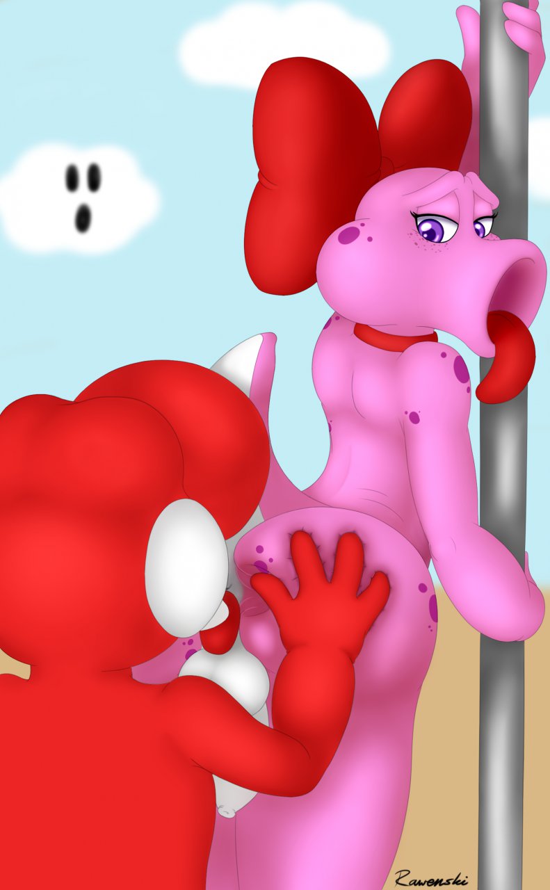 2014 anal anthro anus ass backsack balls birdo cloud duo genitals hi_res looking_back male male/male mario_(series) nintendo oral penis pole purple_eyes rawenski red_yoshi rimming sex spread_butt spreading super_mario_bros. tongue tongue_out uncut video_games yoshi