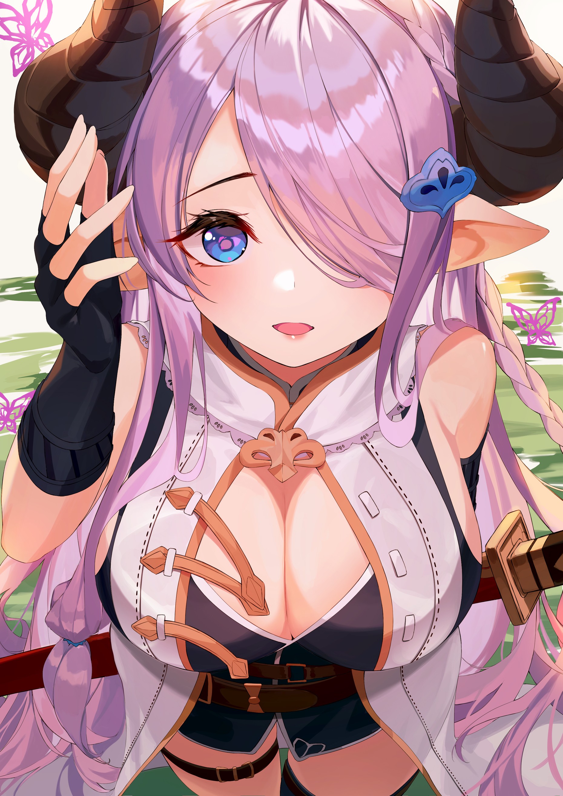 draph, draph race (granblue fantasy), female, granblue fantasy, horns, narmaya (granblue fantasy)