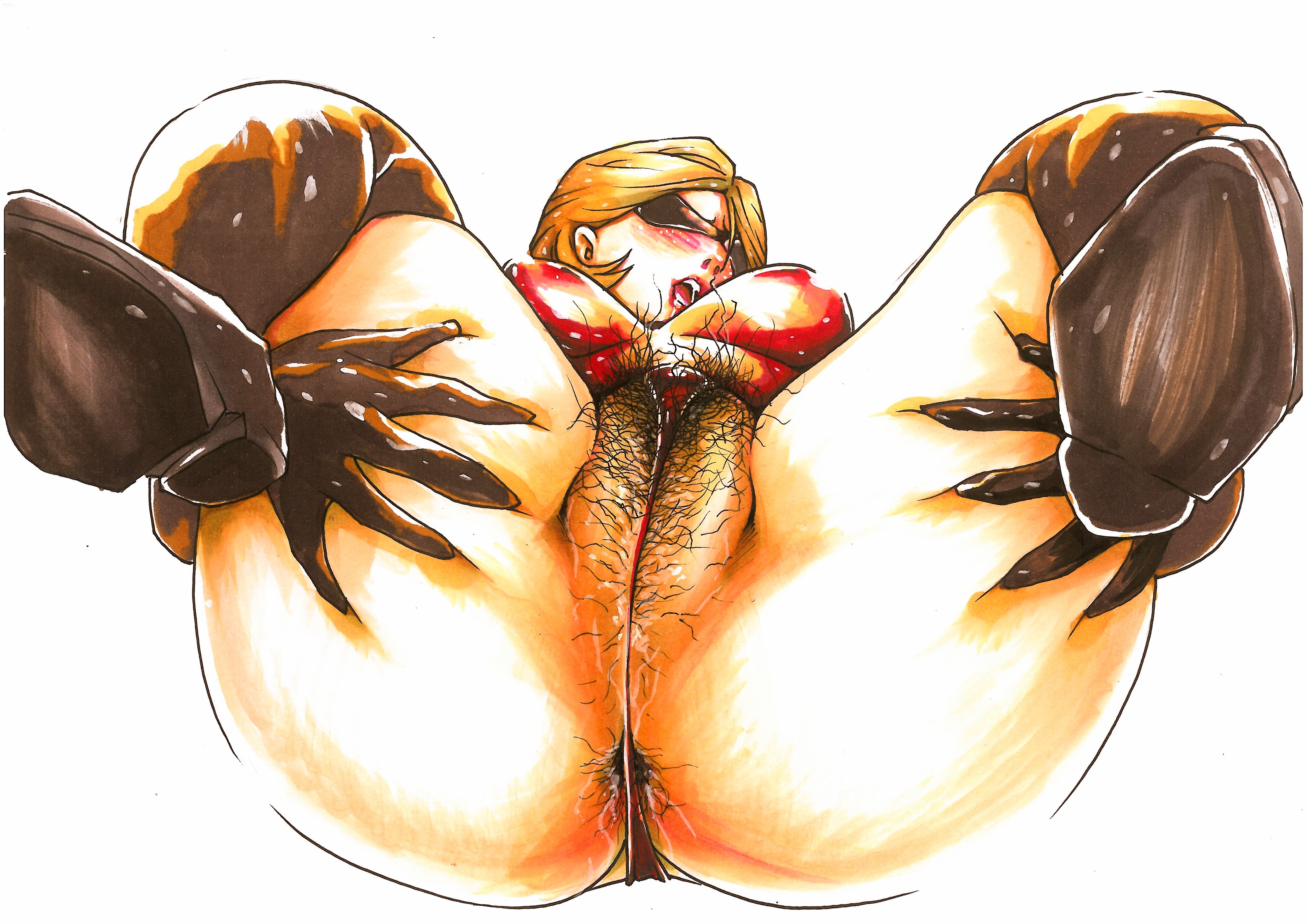 absurd res, anus, ass, blush, boots, breasts, brown hair, close-up, disney, elastigirl, female, grabbing, hairy, hairy anus, hairy pussy, helen parr, holding legs, legs apart, lying, lying down, milf, nipple bulge, on back, pixar, pubic hair, pussy, pussy juice, short hair, skindentation, smooth skin, superheroine, the incredibles, thong, traditional media (artwork), white background, zizi (artist)