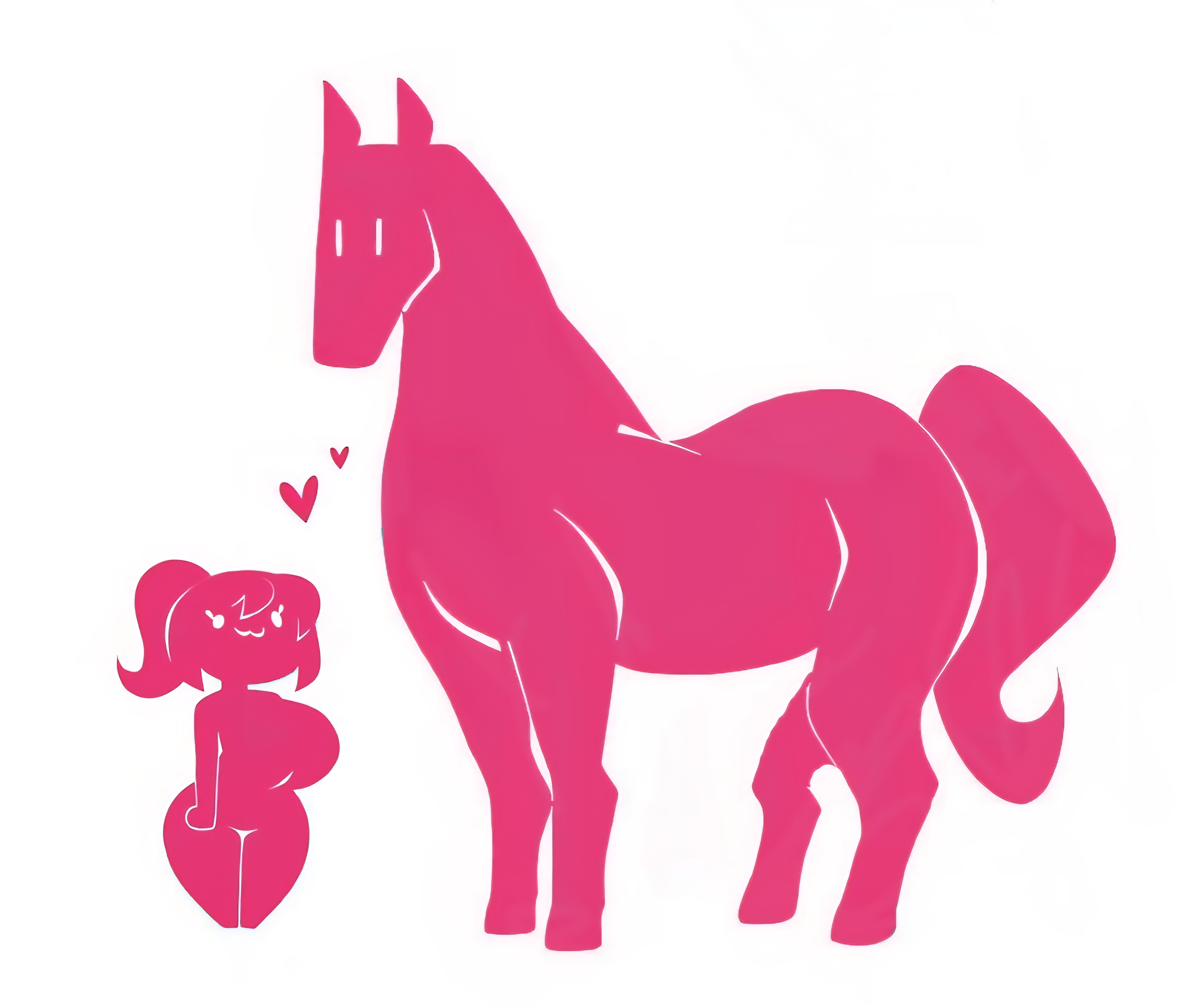 :3, 2026, 2girls, big breasts, edit, edited, heart, horse, mare, notkadraw, ponytail, self edit, ship dynamics, yuri