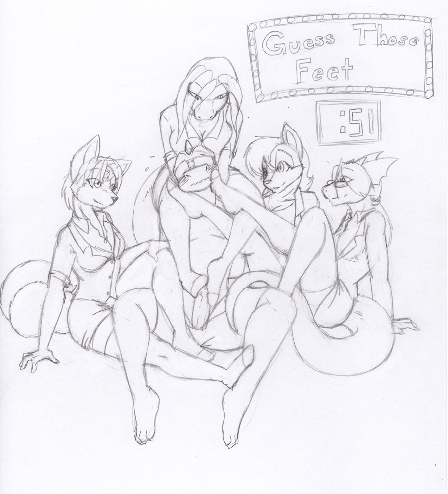 blindfold female foot_fetish foot_on_face footjob fur greyscale krystal lizard sally_acorn sega sonic_(series) star_fox stockings tierafoxglove