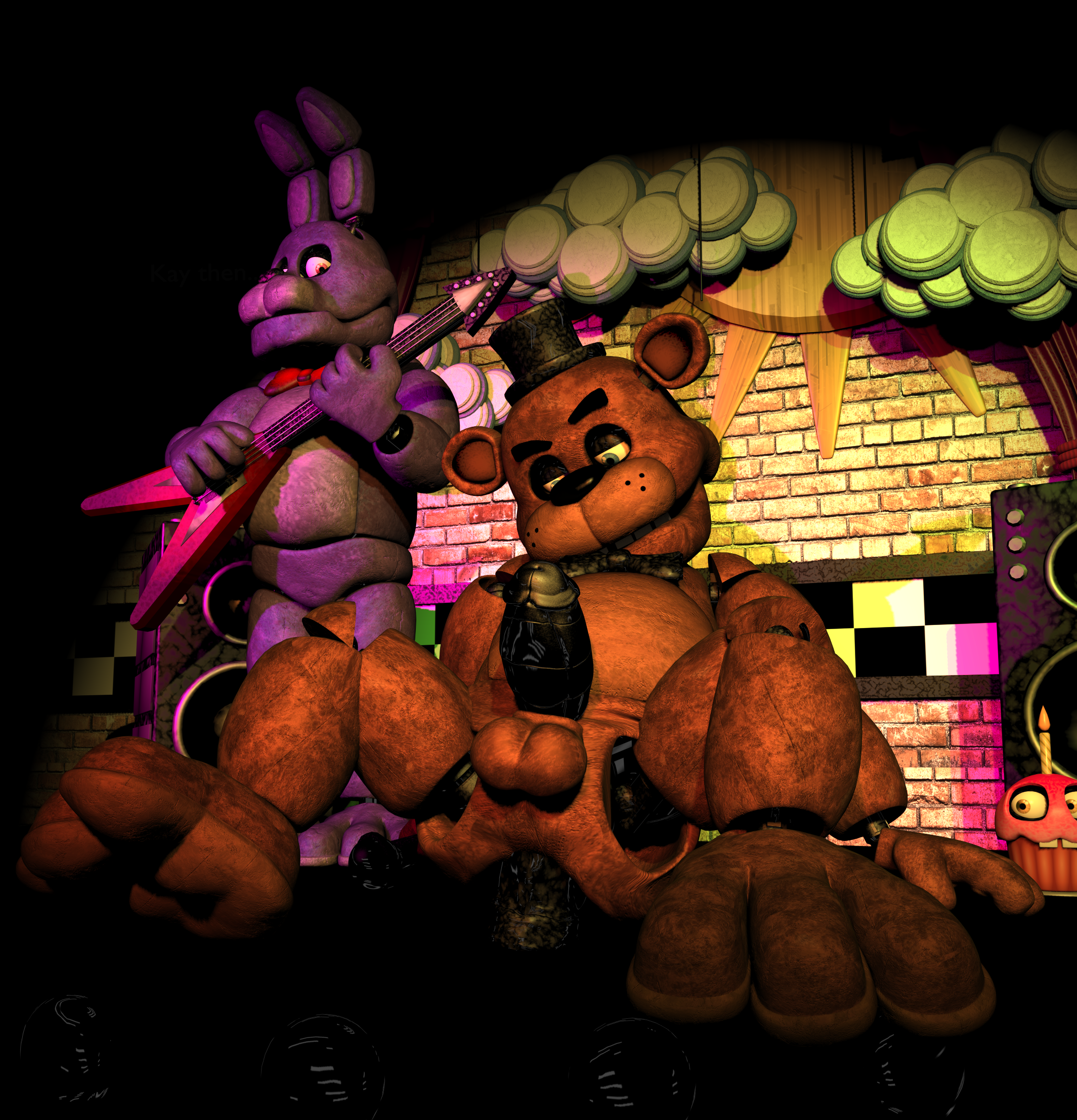 2boys, 3d, anal sex, animatronic, ass, bear, bonnie (fnaf), dildo, duo, erection, ffp3d, five nights at freddy's, fnaf, fnaf1 location, freddy (fnaf), gay, hi res, living machine, looking at another, male, male only, male/male, mechanical penis, penis, rabbit, robot, scottgames, sex toy
