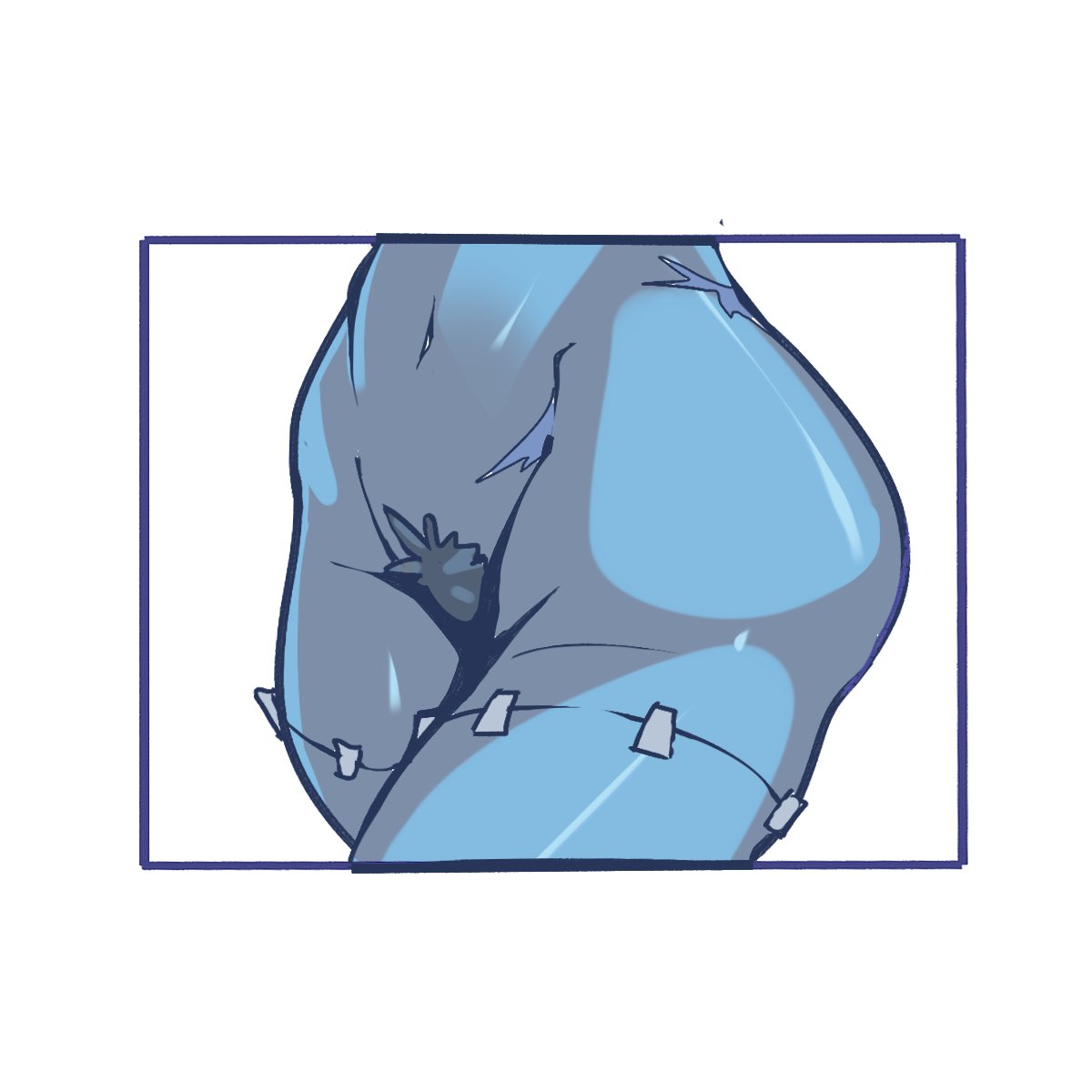 1girls, 2025, 2d, blue skin, chalkin, female, female focus, female only, female pubic hair, navel, nude, nude female, pubic hair, skullgirls, squigly, tagme, thighs, wide hips, zombie, zombie girl