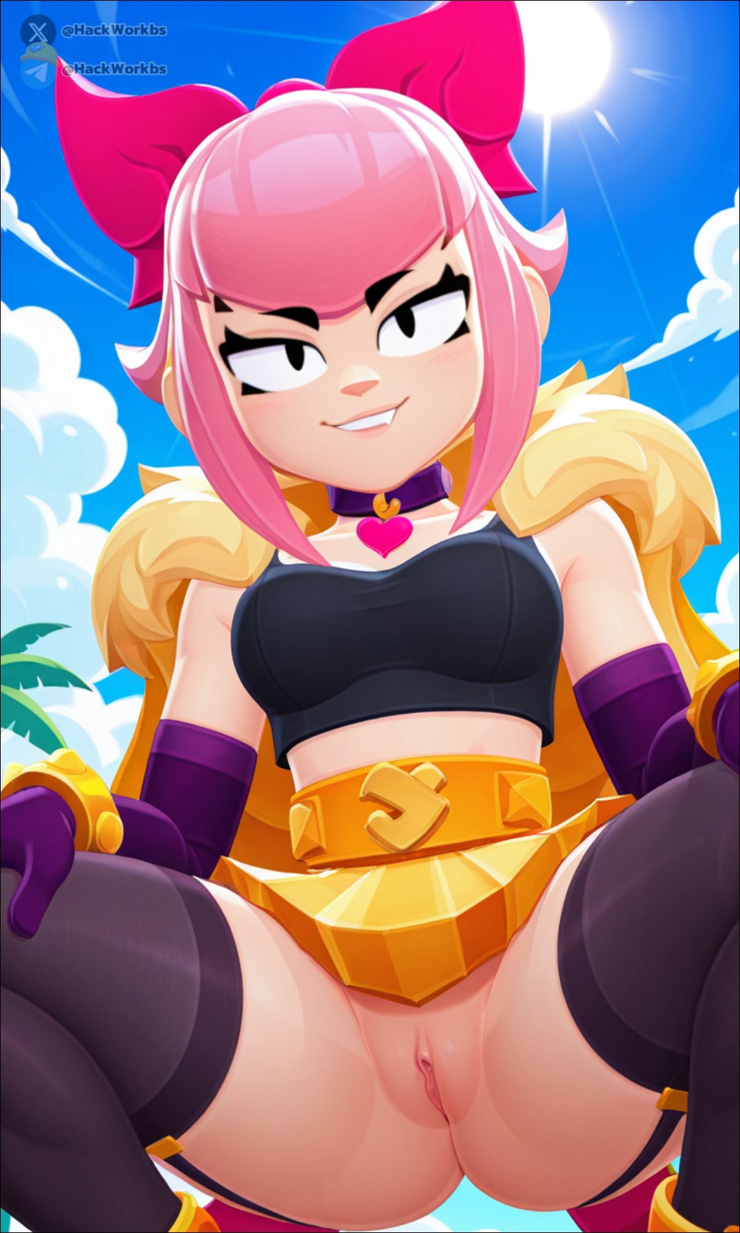 ai generated, anal, ass, brawl stars, breasts, female, hackwork, legs, melodie, melodie (brawl stars), naked, nude, original, pussy, sexy pose, supercell, supercell (company), vagina