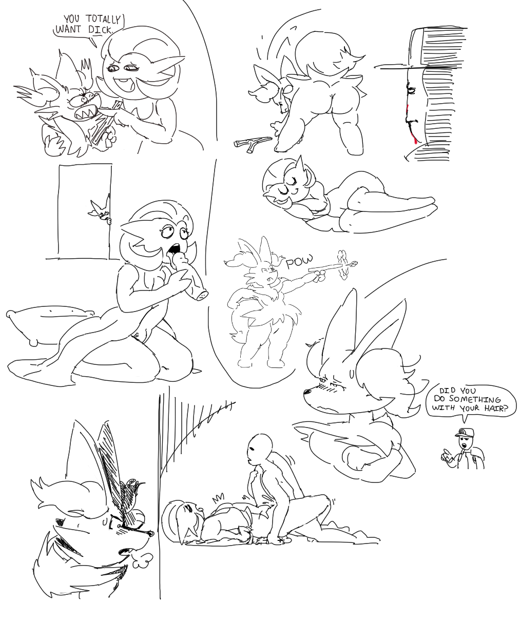 1boy 1girls ambiguous_gender annoyed anthro anthrofied ass being_watched bent_over blood blush bodily_fluids braixen breasts breath canine chubby closed_eyes dialogue disembodied_penis duo english_text featureless_breasts featureless_crotch fellatio female female_penetrated flat_chest fox frown furry gardevoir group half-closed_eyes heavy_breathing hi_res human human_on_humanoid human_penetrating humanoid humanoid_penetrated inner_ear_fluff interspecies kneeling leg_glider_position licking looking_at_another lying male male_penetrating male_penetrating_female mammal masturbation monochrome multiple_scenes nintendo no_breasts nosebleed on_side one_eye_closed oofrowdy oral original_character penetration penis penis_lick pokémon_(species) pokemon pokemon_(species) pokemon_rse pokemon_xy raised_leg scarlet_(oofrowdy) sex shooting shy sketch smile smirk standing stick teasing text thick_thighs tongue tongue_out tuft vaginal_masturbation vaginal_penetration video_games wide_hips