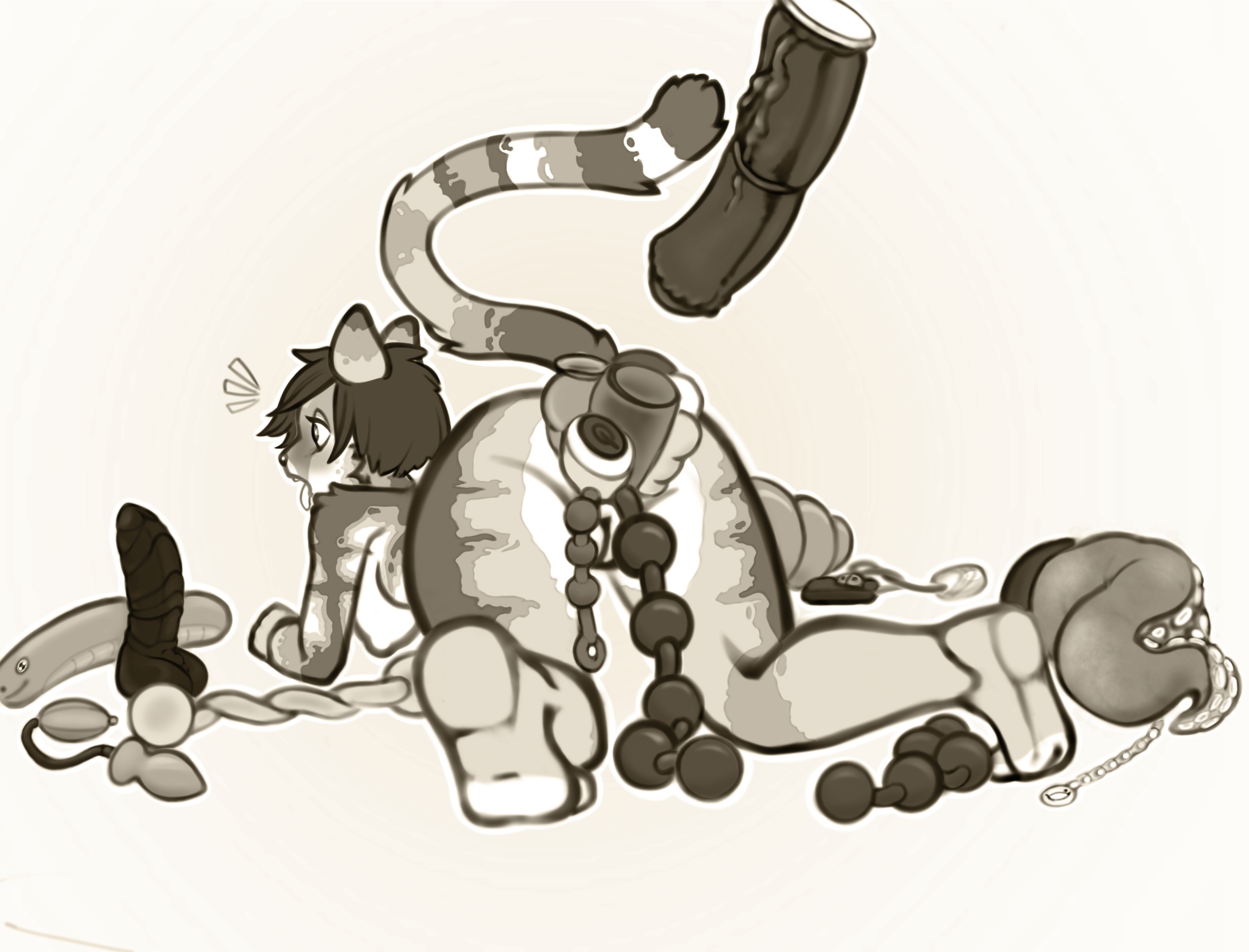2020, absurd res, all fours, anal, anal beads, anal sex, animal dildo, animal sex toy, anthro, anus, ass, dildo, doggy style, domestic cat, egg vibrator, equine dildo, felid, feline, felis, female, female focus, female only, from behind position, fur, helia peppercats, helia peppercats (wrinklynewt), hi res, large insertion, mammal, multiple penetration, nude, open mouth, original, original character, penetration, pillowdemon, sex, sex toy, soles, solo, solo focus, tongue, tongue out, vibrator