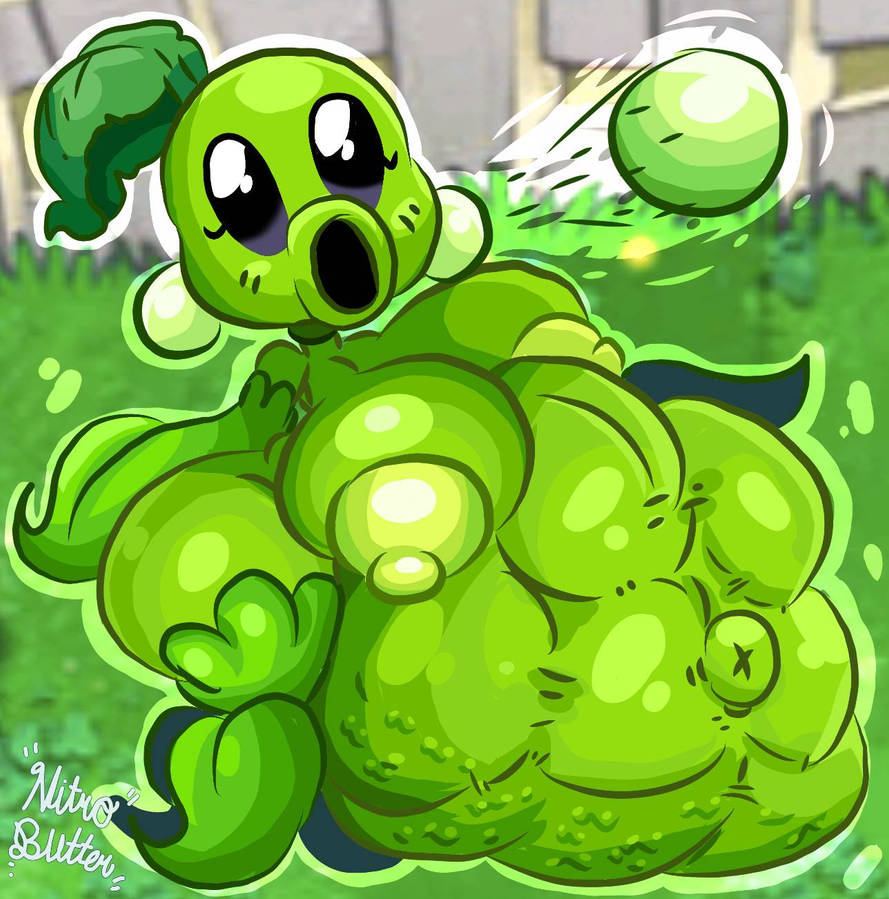 1girls anthro anthrofied ass belly belly_bulge breasts fat female female_pred flora_fauna nitrobutter peashooter_(pvz) plant plant_girl plant_humanoid plantie plants_vs._zombies plants_vs_zombies popcap_games pred pussy vore vore_belly weight_gain