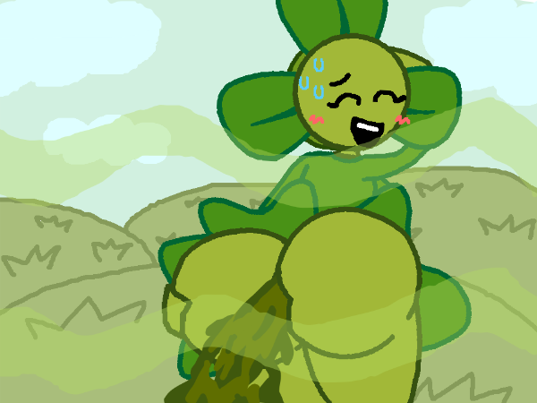 1girls anthro anthrofied ass ass_focus blover_(pvz) breasts fart fart_cloud fart_fetish farting female flora_fauna plant plant_girl plant_humanoid plantie plants_vs._zombies popcap_games pussy scat thing1s