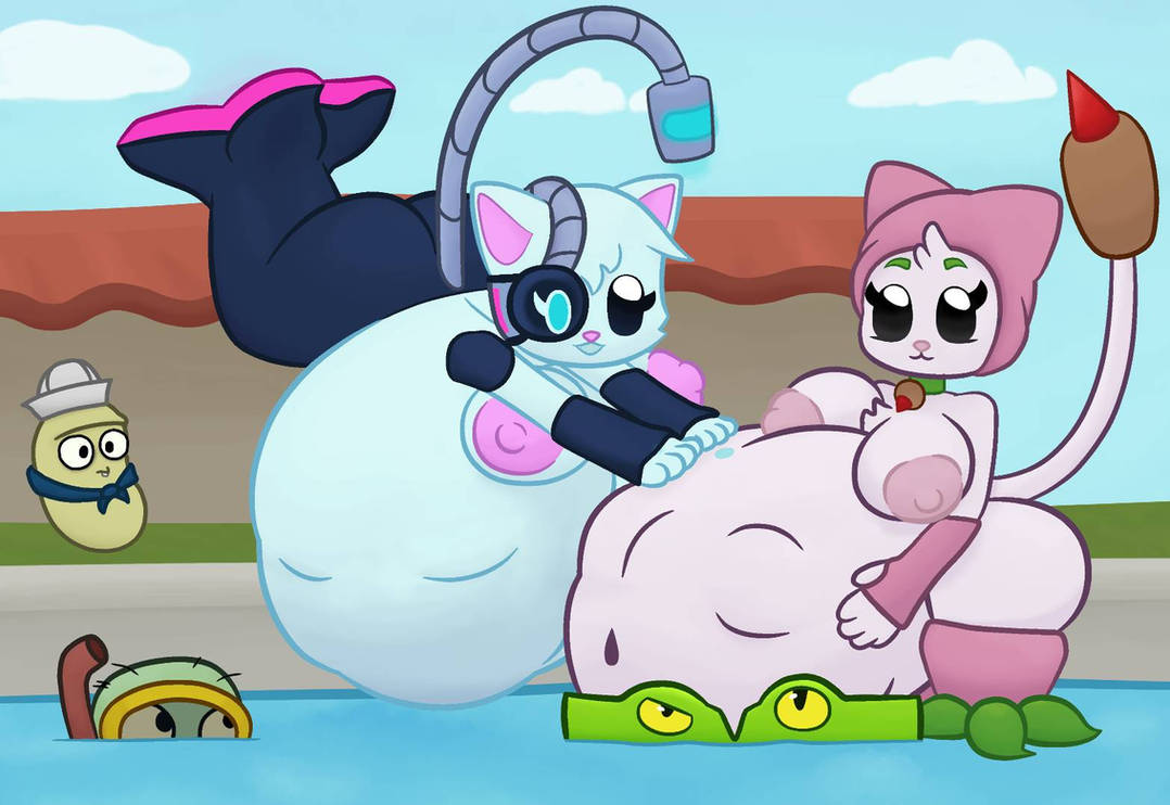 1girls anthro anthrofied ass belly belly_bulge breasts breasts cattail eslpixel fat feline female female_pred flora_fauna furry laser_cattail_(pvz) plant plant_girl plant_humanoid plantie plants_vs._zombies popcap_games pred pussy vore vore_belly weight_gain zombie zombie_(pvz)