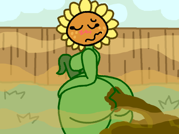 1girls anthro anthrofied ass ass_focus breasts fart fart_cloud fart_fetish farting female flora_fauna plant plant_girl plant_humanoid plantie plants_vs._zombies popcap_games pussy scat sunflower_(pvz) thing1s