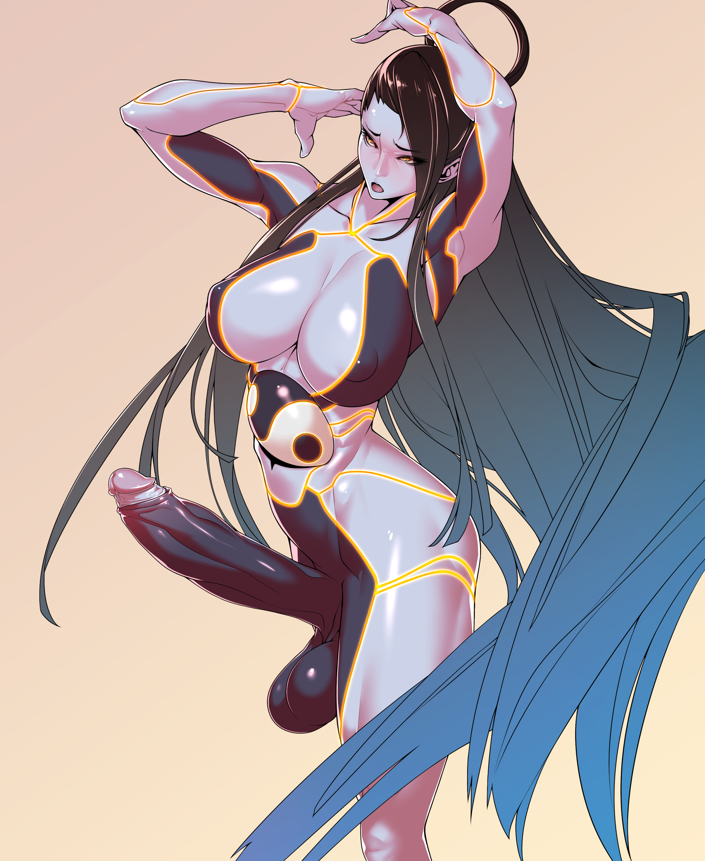 1futa, balls, breasts, canon genderswap, capcom, dickgirl, erection, futa only, futanari, intersex, large breasts, large penis, penis, seth (doll unit 0), seth (street fighter), street fighter, testicles, tomoyuki kotani, uncensored
