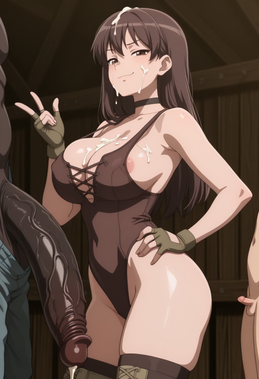 1girls, 2boys, ai generated, ass, balls, beach, benriya saitou-san isekai ni iku, breasts, cleavage, cock worship, cuckold, cum, cum on face, dark skin, dark-skinned male, female, interracial, large penis, light-skinned male, looking at viewer, male, netorare, ntr, penis, penis awe, penis size comparison, penis size difference, raelza, raelza (benriya saitou-san), self upload, size comparison, size difference, small penis, small penis humiliation, smug, tagme, thighs, tiny penis, women