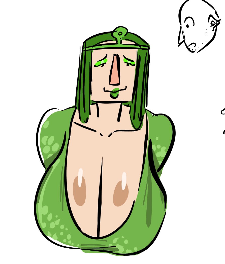 female green_hair green_lipstick green_makeup huge_breasts infj jiim_01 mbti