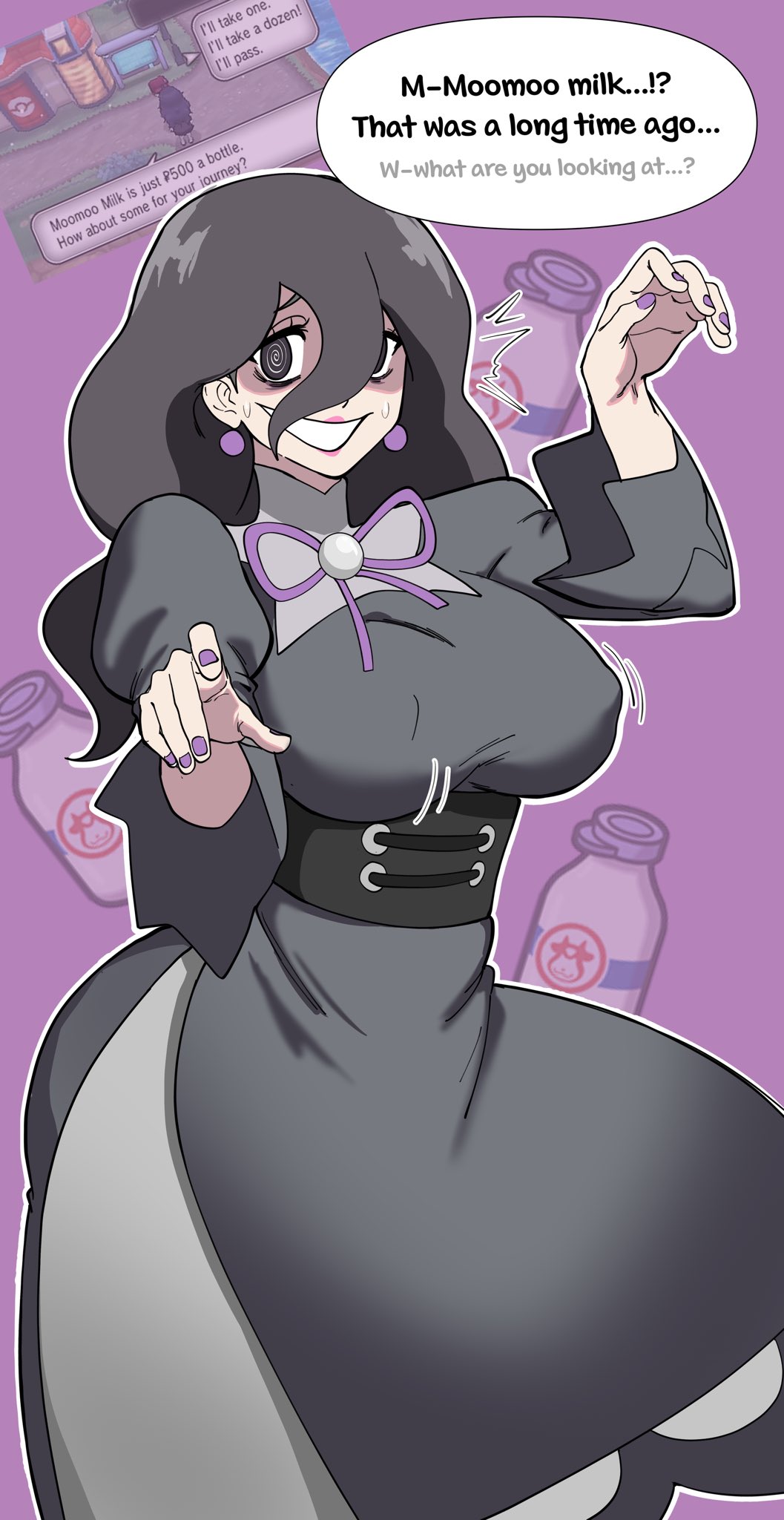 breasts hex_maniac hex_maniac_(z-a) mature mature_female milf pokemon purple_hair