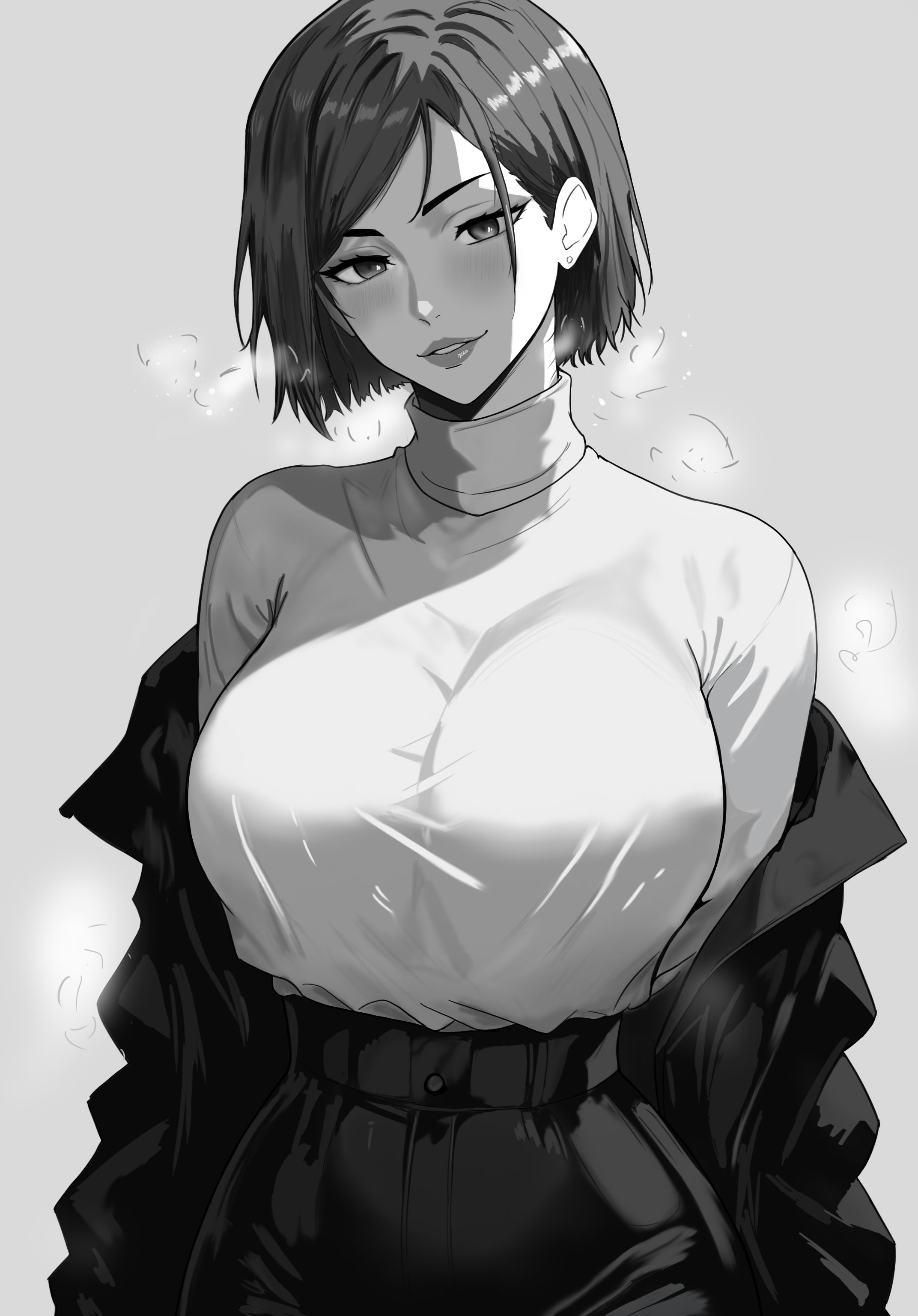 big breasts, breasts, female, female only, huge breasts, jujutsu kaisen, kugisaki nobara, rezo, tight clothing, tight fit