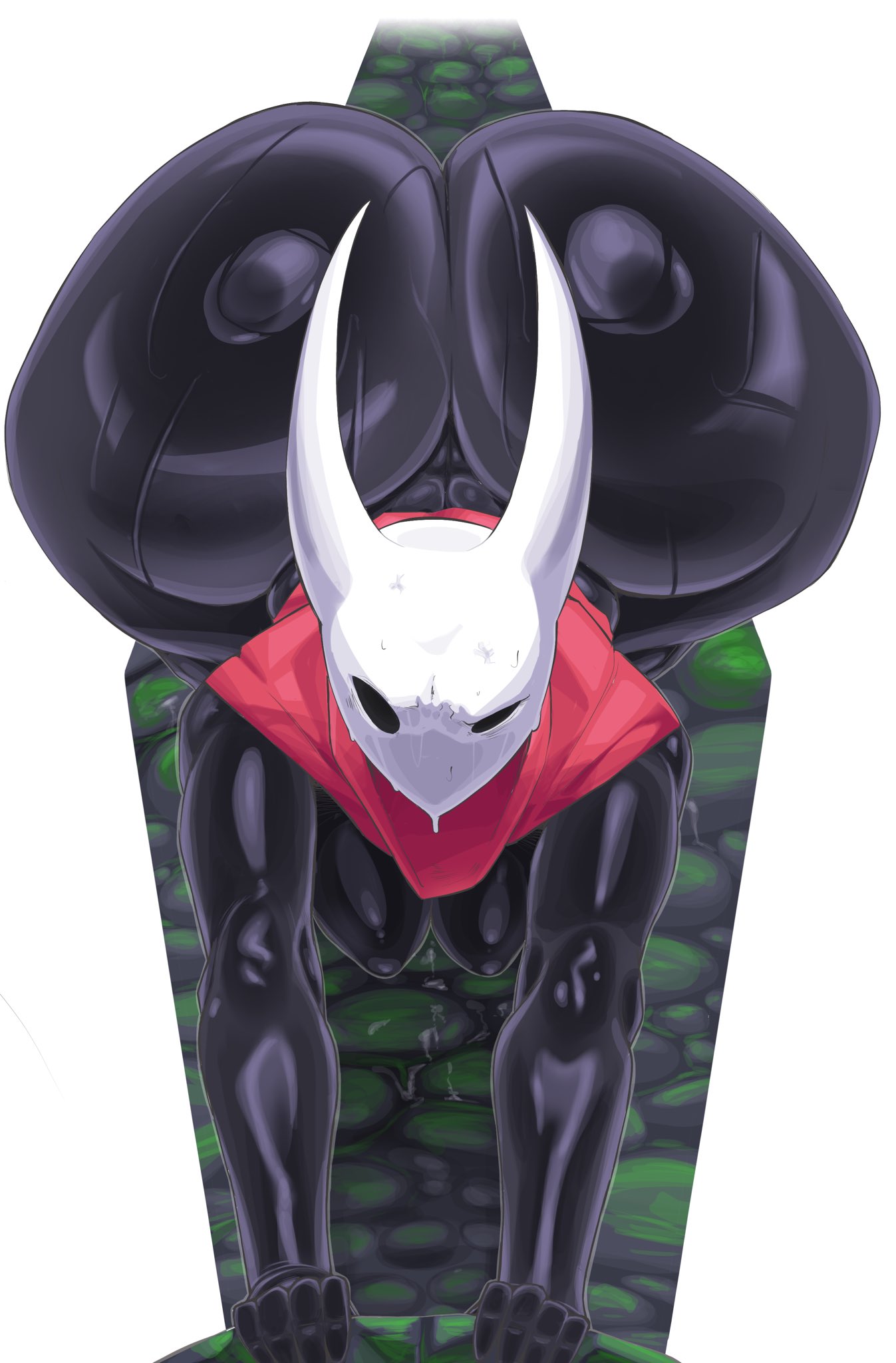 1girls, anthro, ass, bottom heavy, female, gigantic ass, hollow knight, hornet (hollow knight), huge ass, smug ghost, wide hips
