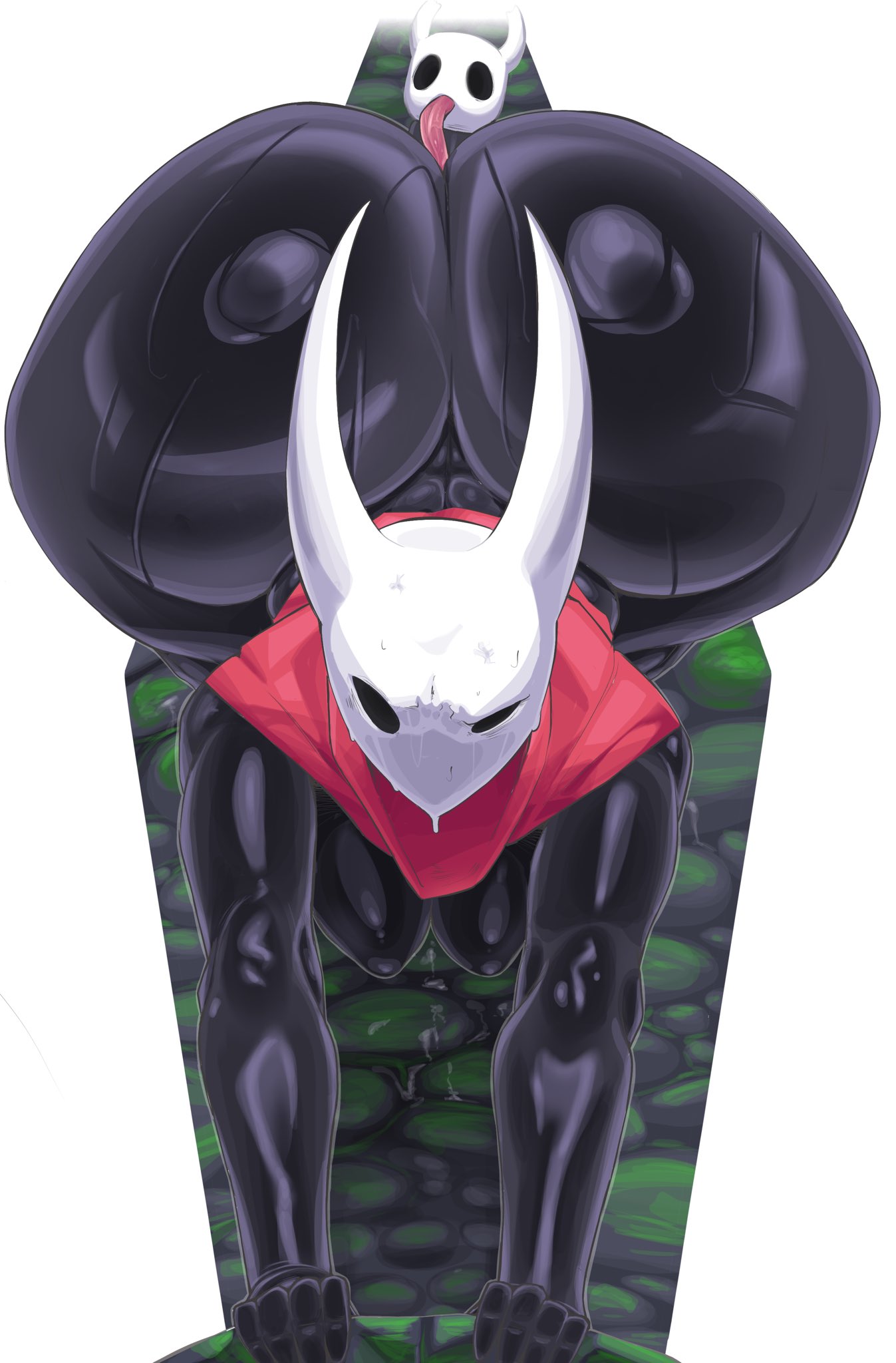 1girls, anthro, ass, bottom heavy, female, gigantic ass, hollow knight, hornet (hollow knight), huge ass, smug ghost, wide hips
