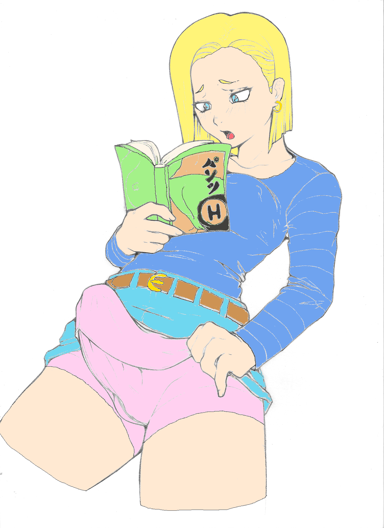 1girls, alternate version available, android 18, artist request, ass, big breasts, blonde hair, blue eyes, breasts, cameltoe, cleavage, curvy, dickgirl, dragon ball, erect nipples, female, futanari, huge areolae, huge ass, intersex, nipples, puffy nipples, pussy, short hair, thick lips, voluptuous, wide hips
