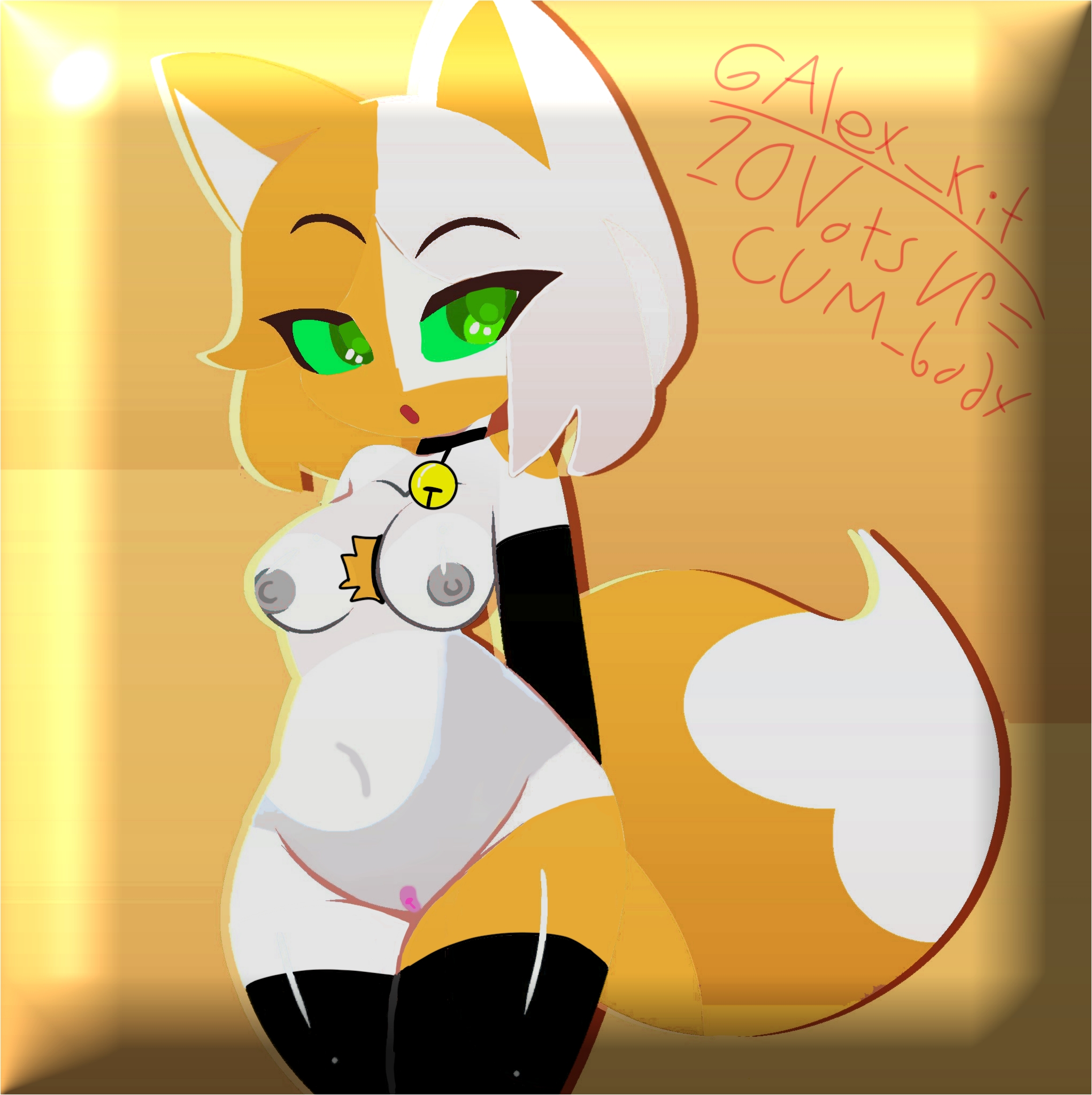 :o, cat ears, cat girl, cat humanoid, cat tail, collar only, im a idiot, kit community, light skin, light-skinned female, mika kit, pussy, pussy focus, pussy peek, rivergravidade, sexy, sexy body, sexy female, stolen art, traced, traced art