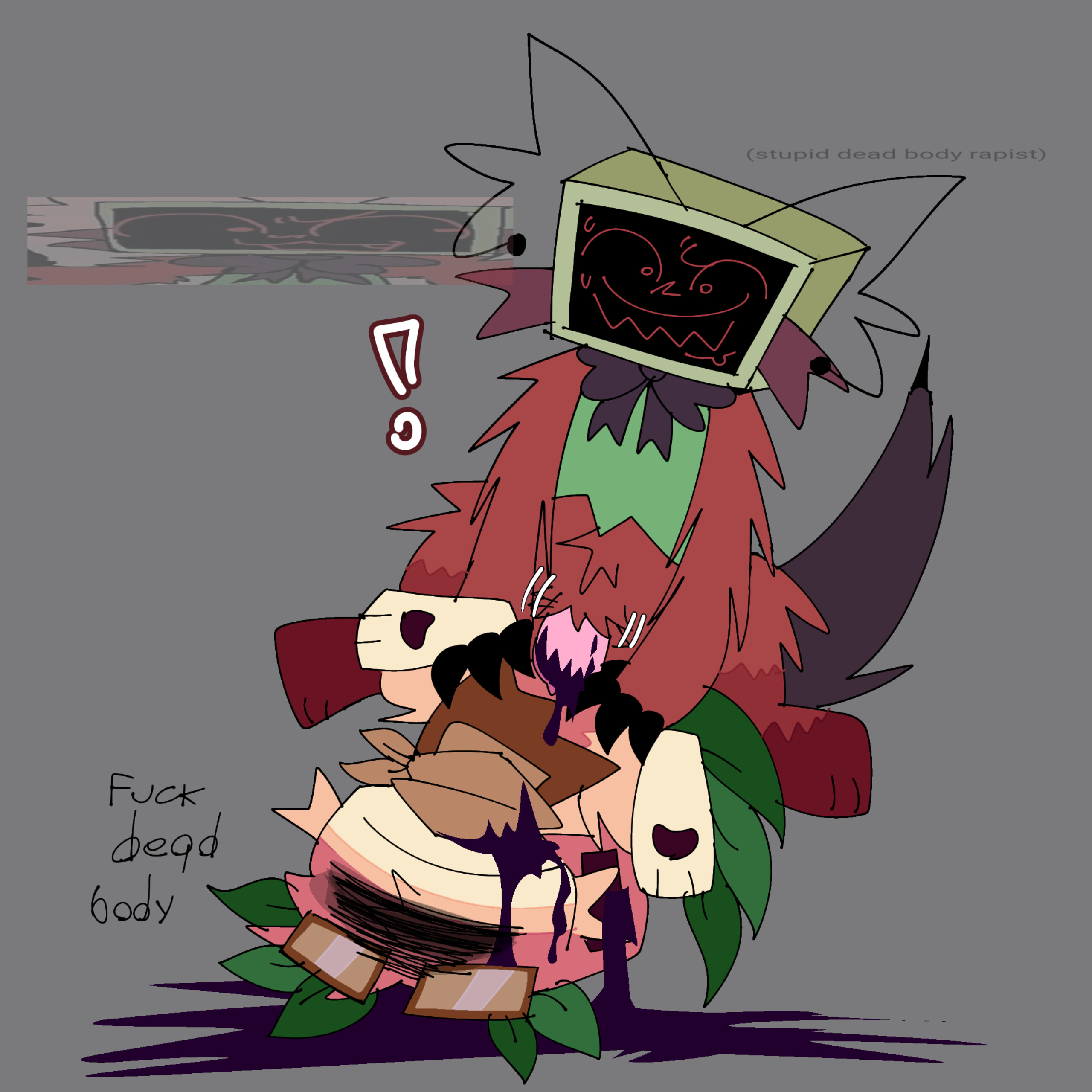 blood, crazed expression, dandy's world, dandys world, death, drooling, female, female death, futa on female, futanari, intersex, maroon fur, necrophilia, oc, pawpads, pussy, rape, raped, raped by futa, shelly (dandy's world), spirzoing, tagme, vaginal penetration, vee (dandy's world), what, what has science done, what the fuck am i looking at, what the fuck is this, wtf