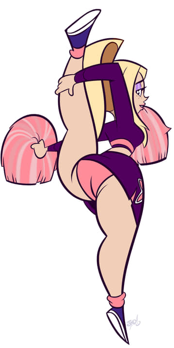 1girls, 2d, artist logo, ass, ass too fat, big ass, big ass (female), big booty, big butt, big hips, big thighs, blonde female, blonde hair, blonde-haired female, cheerleader, cheerleader outfit, cheerleader uniform, clothed, clothed female, color, courtney babcock, curvy female, curvy figure, female, female only, freckles, full color, huge ass, jmdurden, large ass, light skin, light-skinned female, long hair, looking back, non-nude, panties, paranorman, pom pom (cheerleading), pom poms, ponytail, raised leg, rear view, shoes, solo, thick legs, thick thighs, tied hair, too thick, upskirt, white background