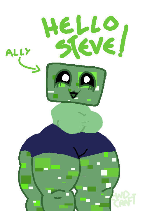 :3 anthro creeper huge_breasts hyper_ass lewdcraft smile talking_to_viewer wide_hips