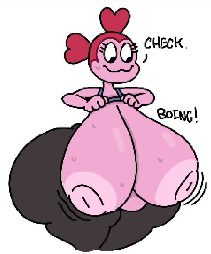 2d 2d_(artwork) big_ass big_breasts breasts breasts_out cartoon_network female female_only gem gem_(species) pink_body spinel_(steven_universe) steven_universe tagme theslashfive warner_bros warner_brothers