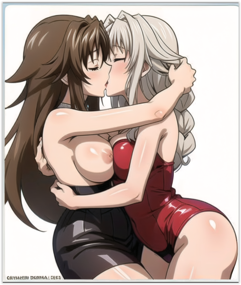 ai_generated daughter-in-law grayfia_lucifuge high_school_dxd in-lawcest lesbian_couple lesbian_kiss lesbian_sex mother-in-law mother-in-law_and_daughter-in-law venelana_gremory yuri