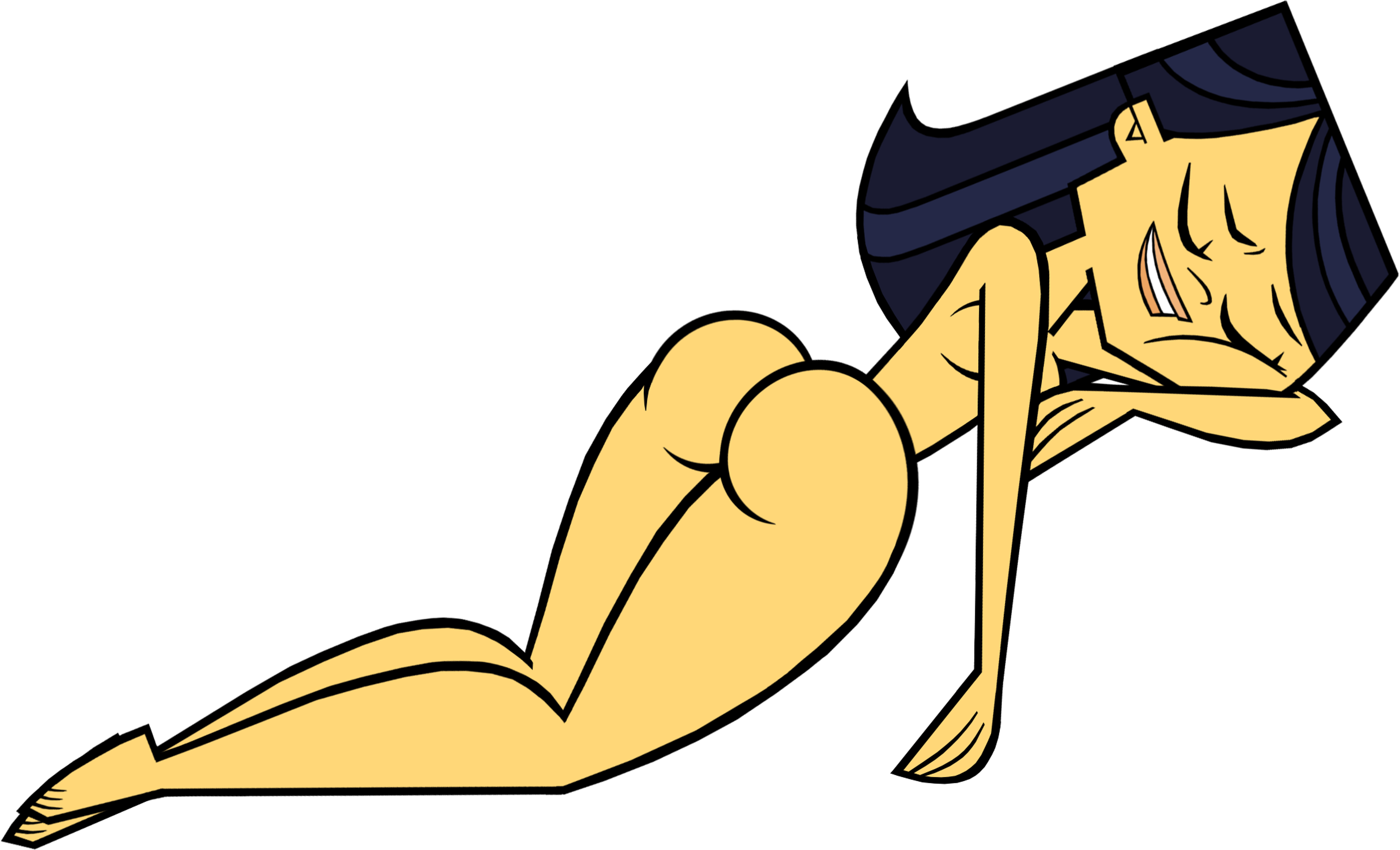 1girls, accurate art style, ass, codl, emma (tdi), female, legs, naked, tagme, the ridonculous race, total drama island, transparent background