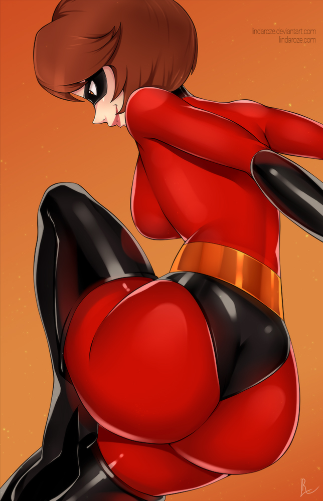 armwear, ass, big breasts, bodysuit, breasts, brown hair, clothing, disney, elastigirl, eyewear, female, female only, footwear, handwear, helen parr, high heel boots, high heels, legwear, lindaroze, mask, mature female, milf, pixar, short hair, skin tight, smooth skin, solo, solo female, solo focus, the incredibles, thighhigh boots, thighhighs