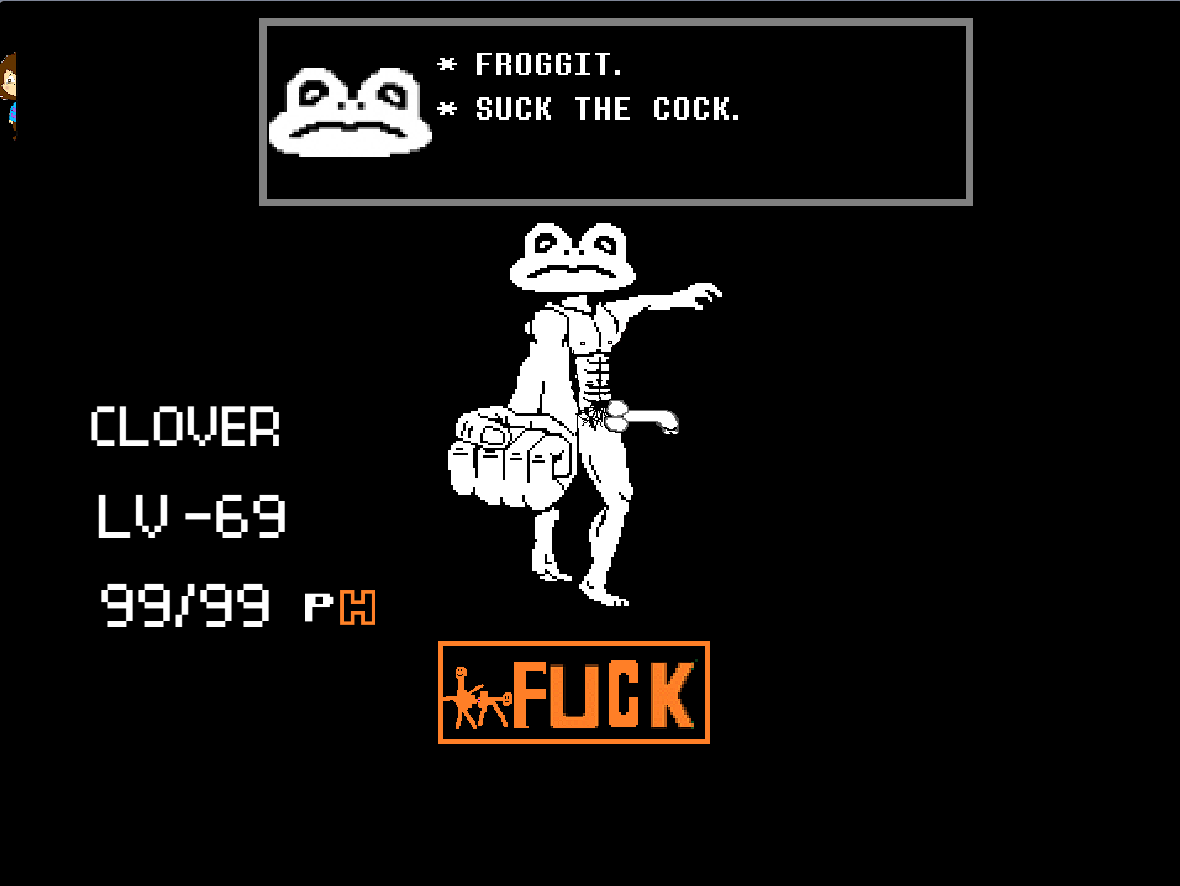 1boy buff_froggit buff_froggit_(undertale_yellow) buttons english_text frisk_(story_of_undertale) froggit froggit_(undertale) funny gay joke male male_only meme naked name_tag penis pixel_(artwork) solo sou_frisk soul soul_(story_of_undertale) story_of_undertale stupid text undertale undertale_(series) undertale_yellow what why