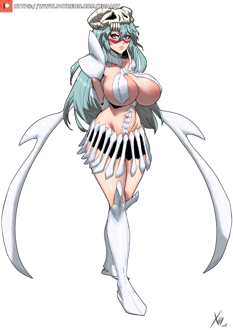 bleach breasts looking_at_viewer nelliel_tu_odelschwanck outfit_swap tagme tia_harribel_(cosplay) xhaart