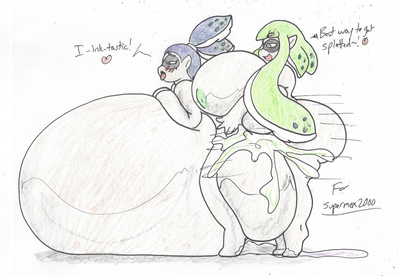 balls, breasts, bulge, cum, cum explosion, cum inflation, cumflation, female, futa on male, futanari, huge balls, huge breasts, huge cock, inflation, ink, inkling, inkling boy, inkling girl, intersex, male, penis, splatoon, thick