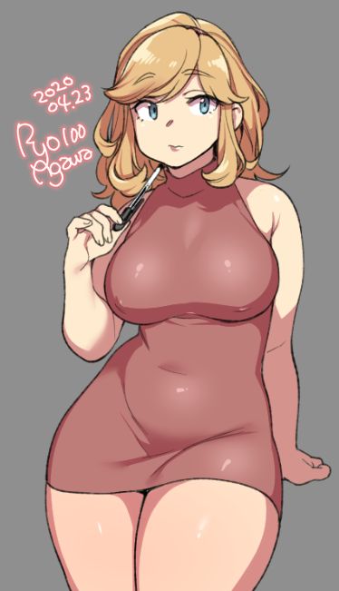 1girls, breasts, cleavage, clothed, erect nipples, female, female only, nipples, ryo agawa, solo